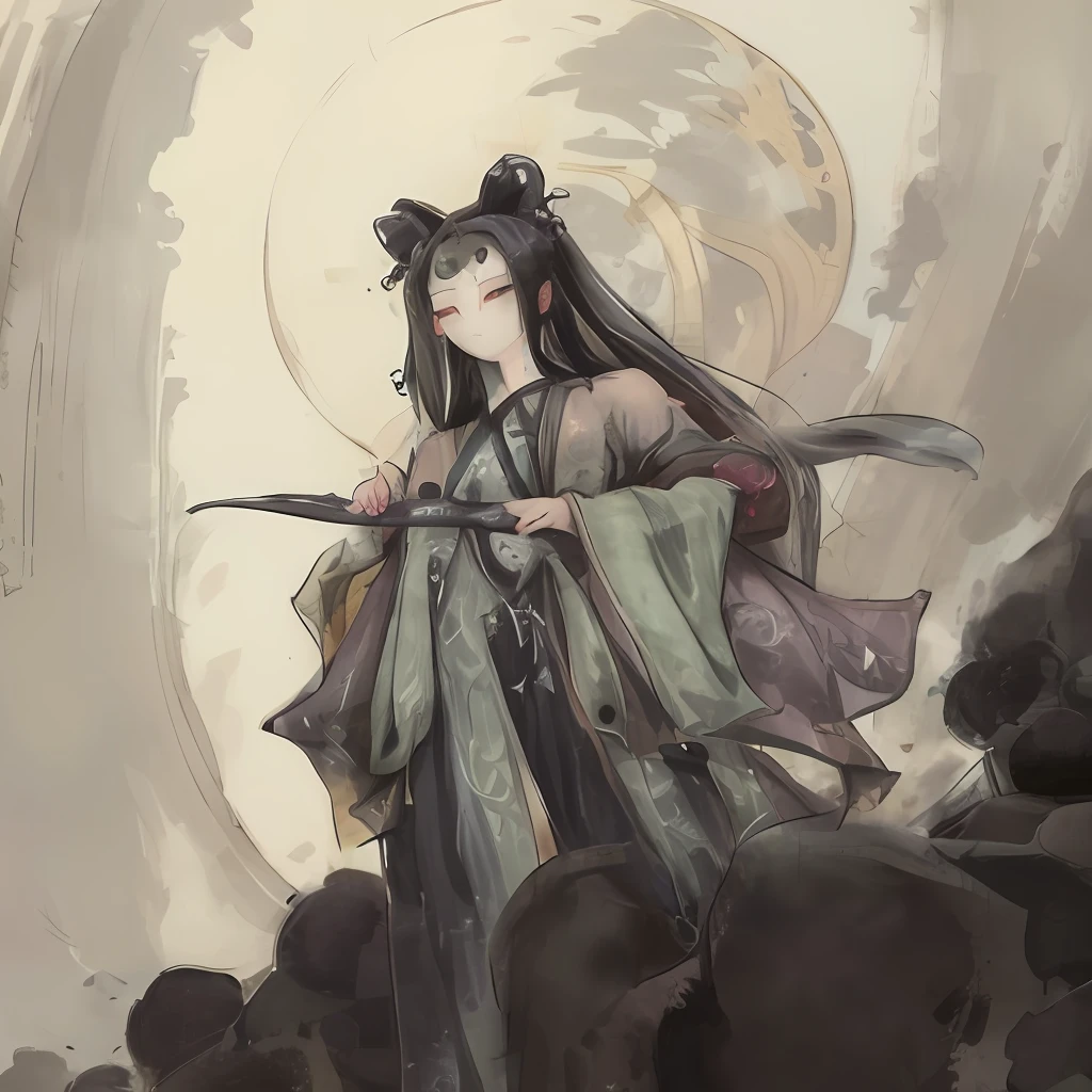 The young Taoist stood above Qingyun，The three black shadows behind control the heavens and the earth