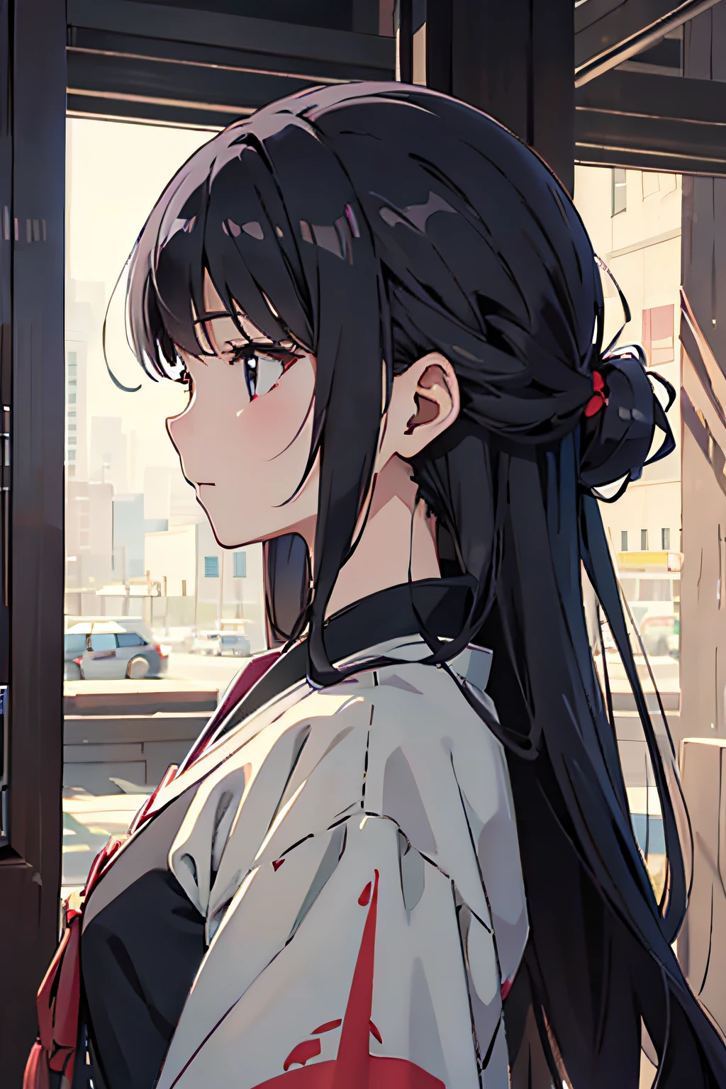 Anime version,illustratio,详细的脸,sideface,shoun,8K,Shy,