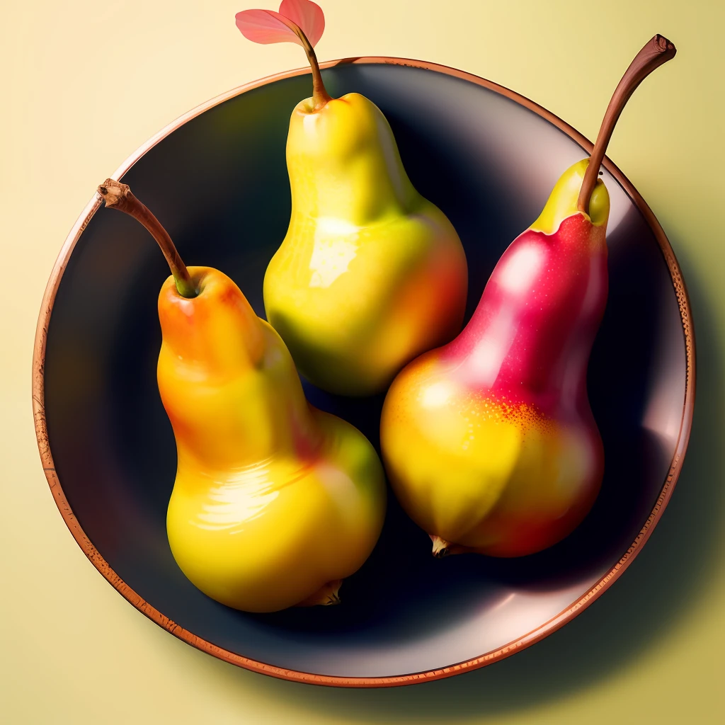 Painted pears