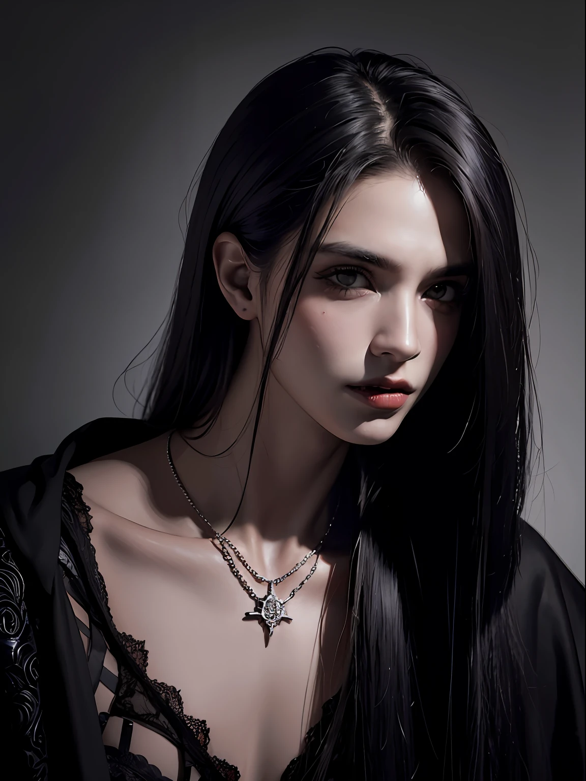 Melhor qualidade, obra-prima, Ultra high resolution, (fotorrealista: 1.4), foto bruta, 1boy, no escuro, sombra profunda, chave baixa, luz fria, Gothic boy, gothic style, vampire aesthetic