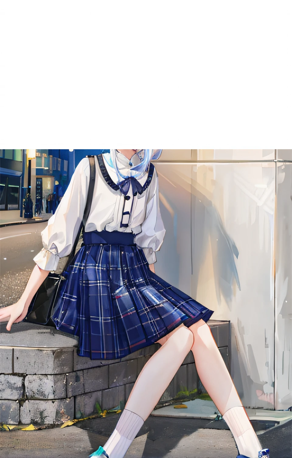 Alphad image of a woman in a skirt and a white shirt, Magical school student uniform, magic school uniform, seifuku, Japanese school uniform, school uniform, japanese girl school uniform, female student, JK school uniform, sakimichan, Sailor uniform, magic uniform university, loose coat collar sailor uniform, Surrealism female students, Japanese clothes