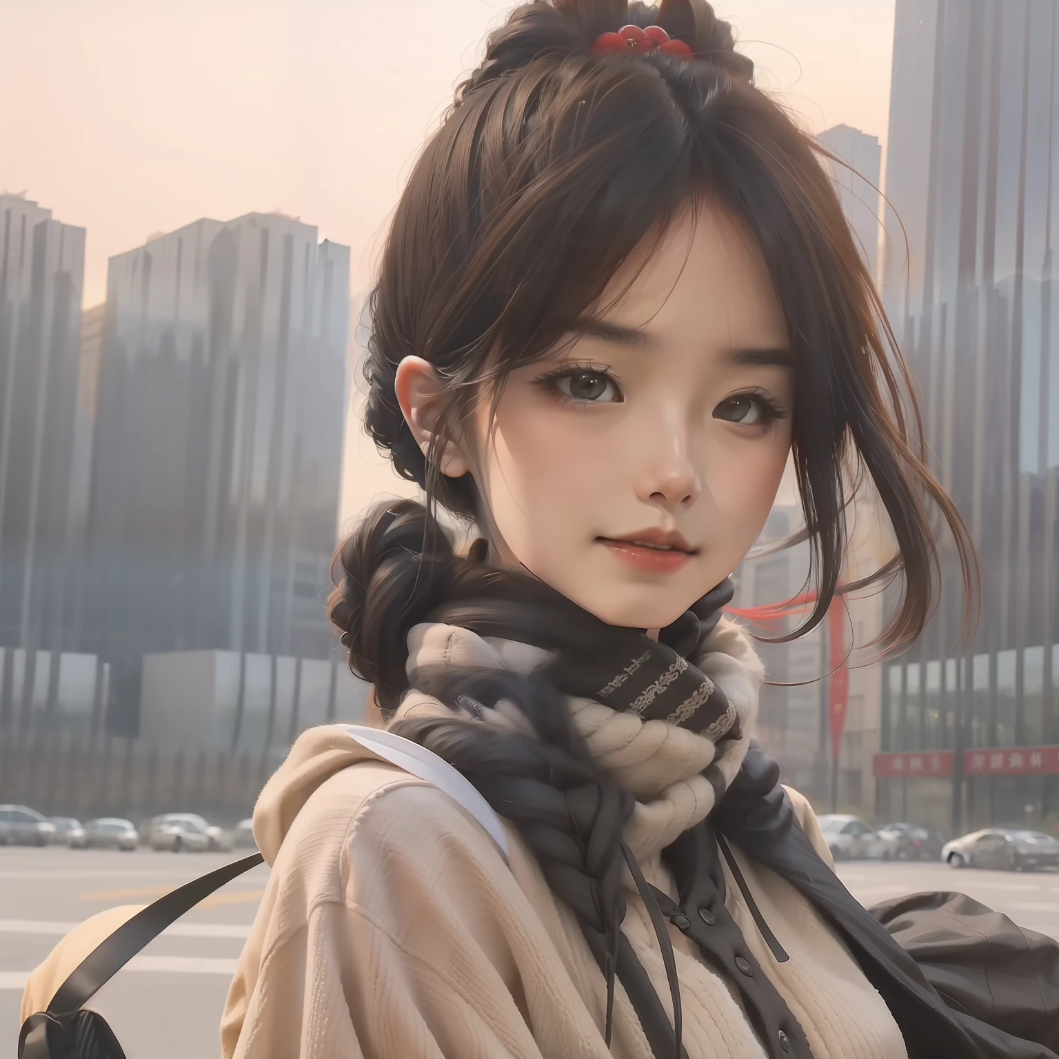 Picture of a beautiful woman with Shanxi words,k hd