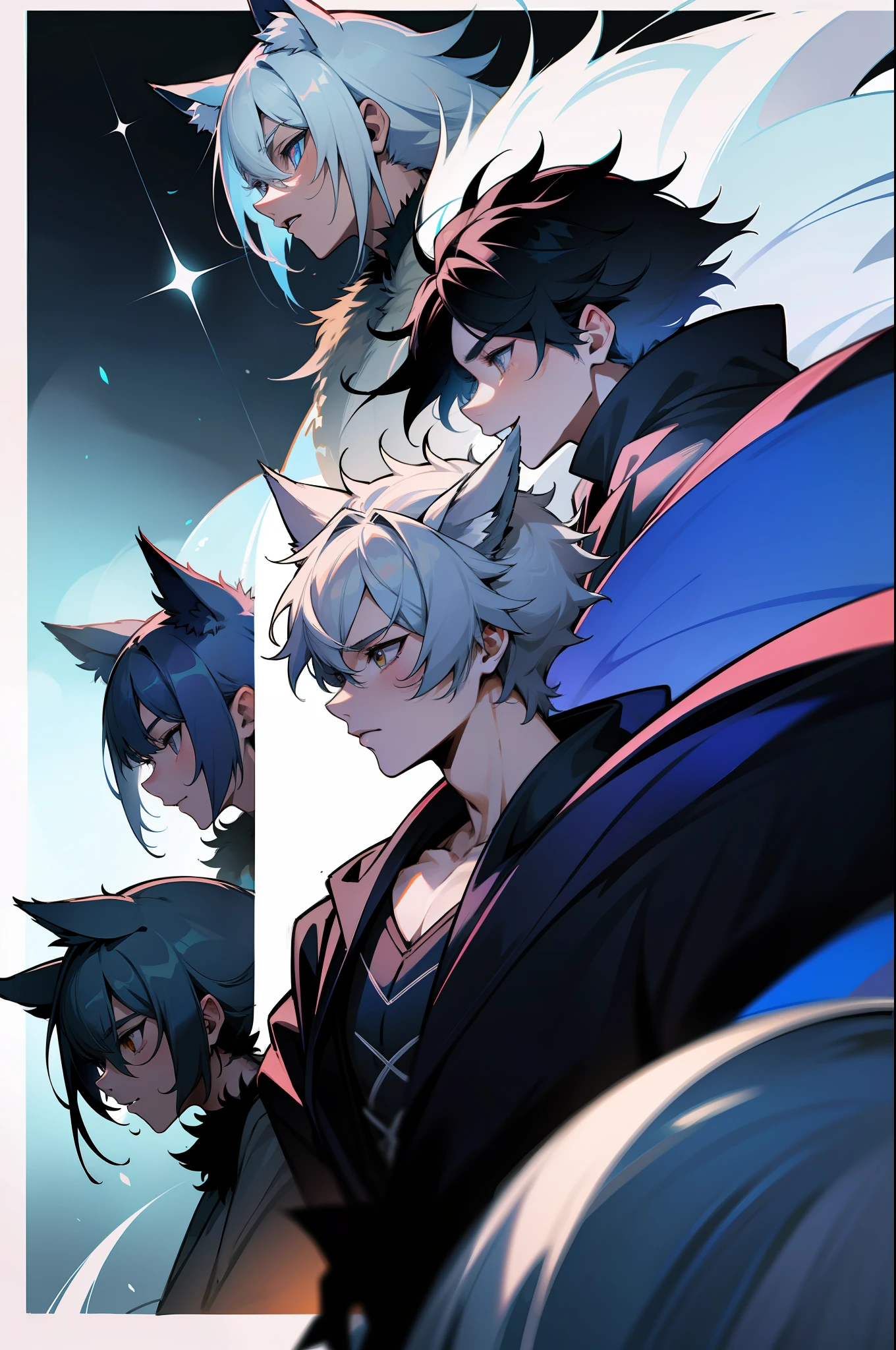 A wolf boy with multiple personalities of about