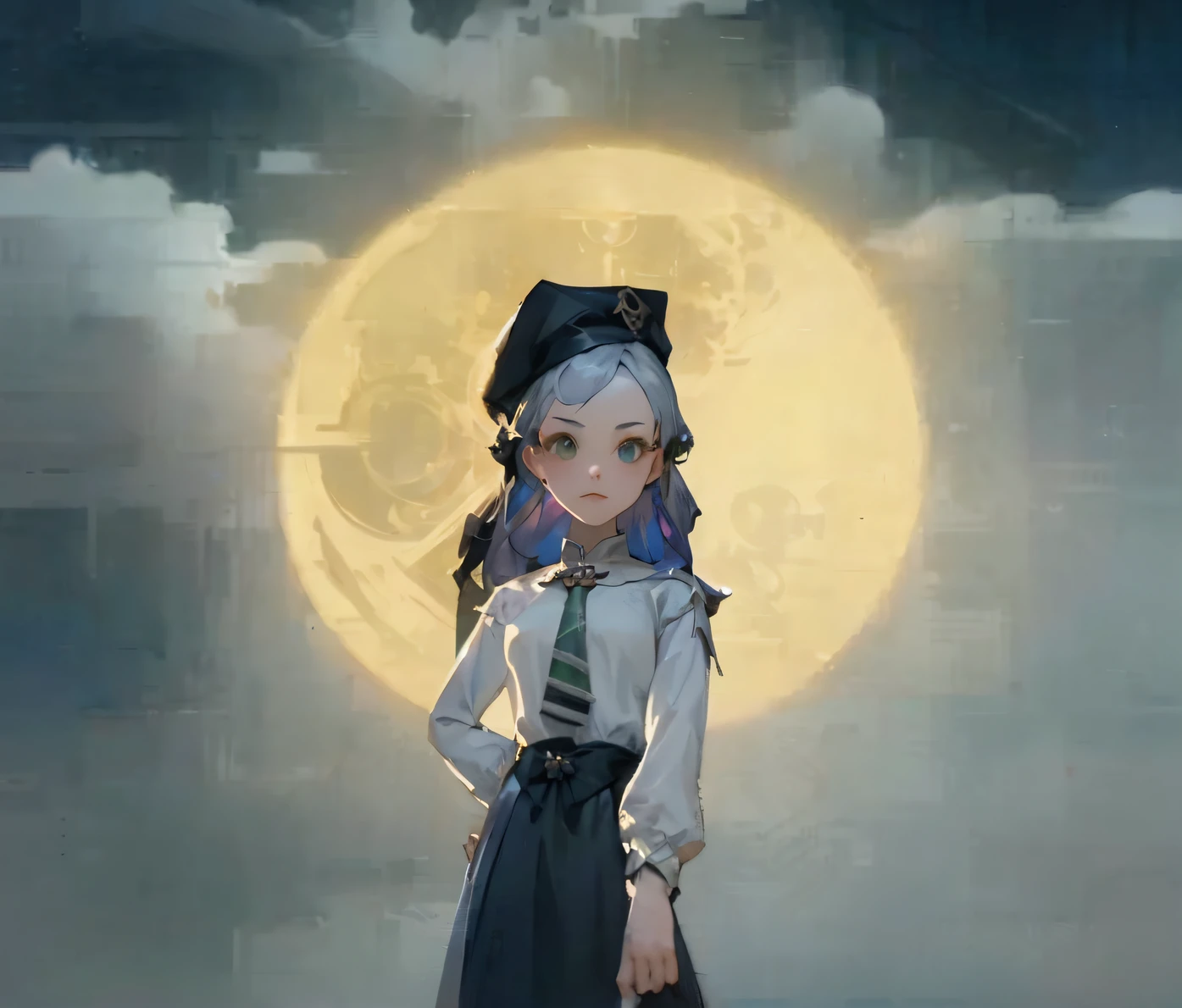 artwork in the style of guweiz, Stand still, Female young sorceress, Alchemist Library Background, Winter Concept Art, Portrait of a young sorceress, official character art, Holding a grimoire, guweiz, Official Character Illustrations, making: Slytherin's Animation Painter Studio, Sharpen your photos, neatly, Ultra-high definition,