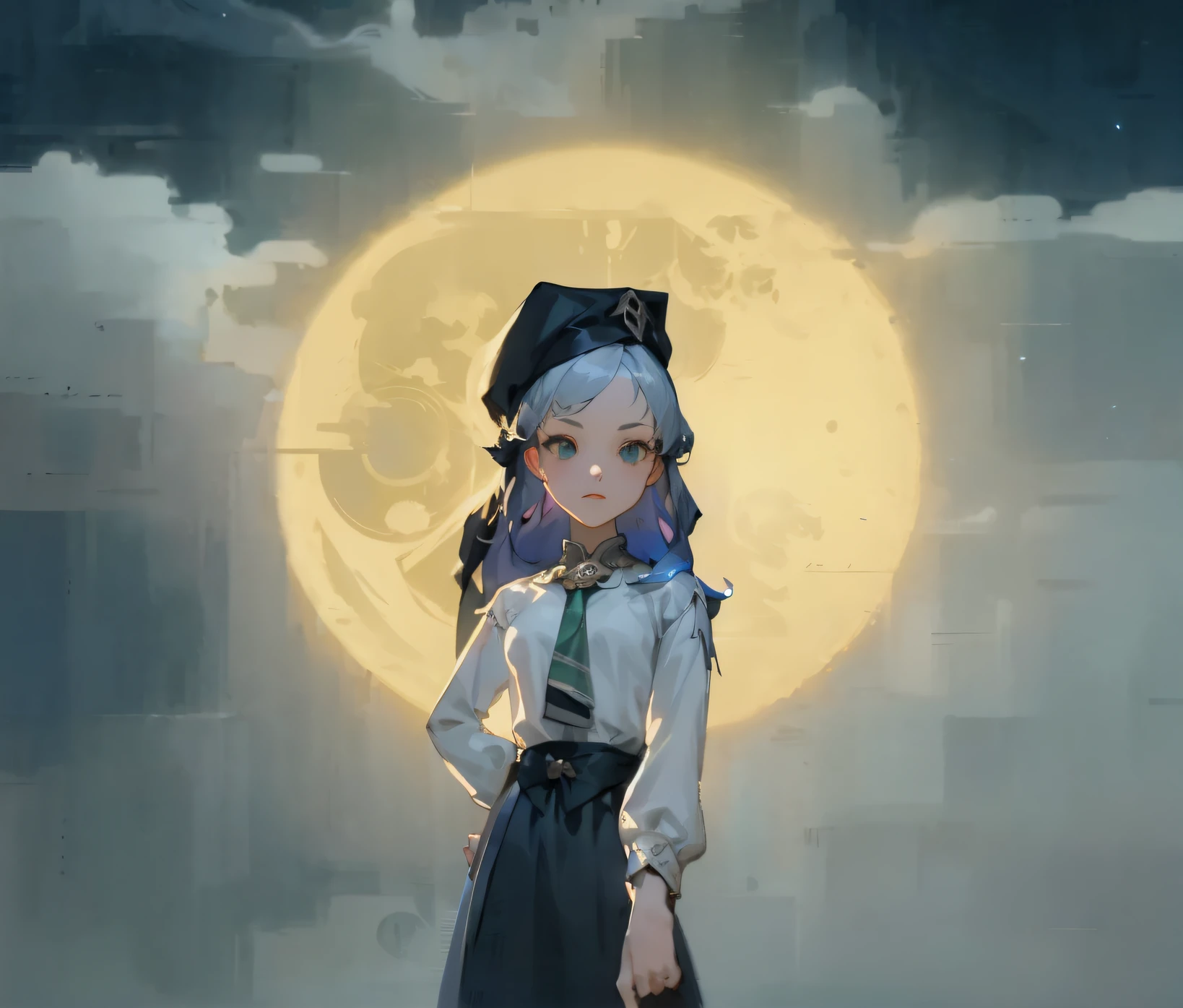 artwork in the style of guweiz, Stand still, Female young sorceress, Alchemist Library Background, Winter Concept Art, Portrait of a young sorceress, official character art, Holding a grimoire, guweiz, Official Character Illustrations, making: Slytherin's Animation Painter Studio, Sharpen your photos, neatly, Ultra-high definition,Clear eyes.