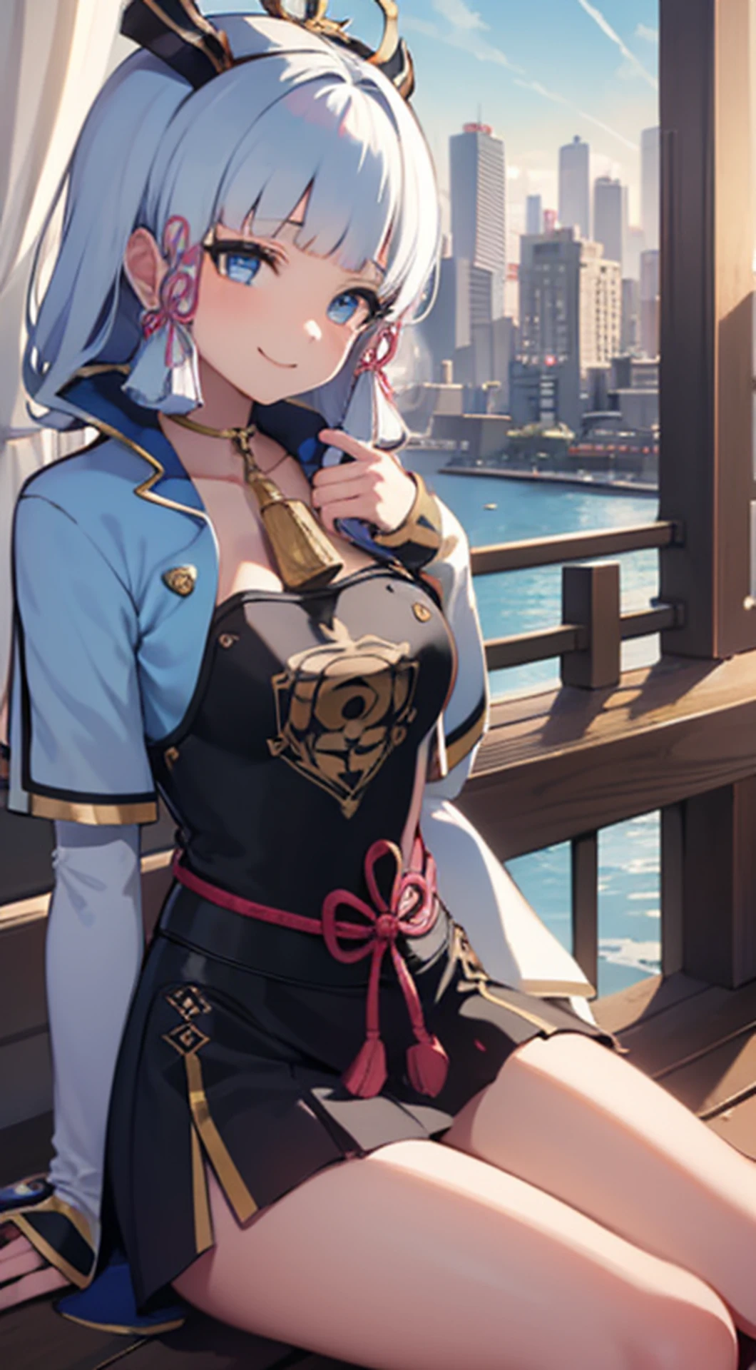 Masterpiece, high resolution, best quality, 1girl solo, kamisato_ayaka, smile