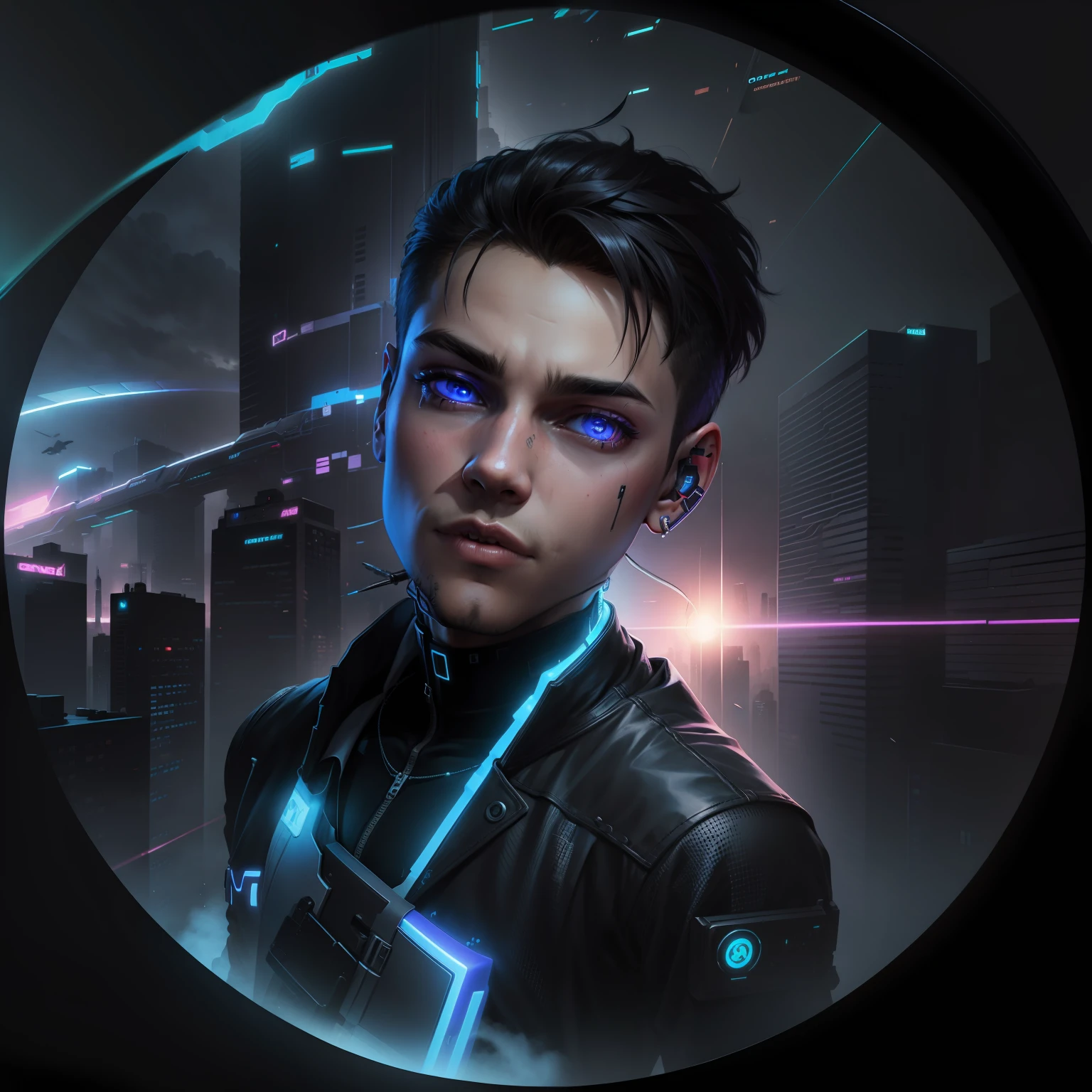 Cool cyberpunk boy