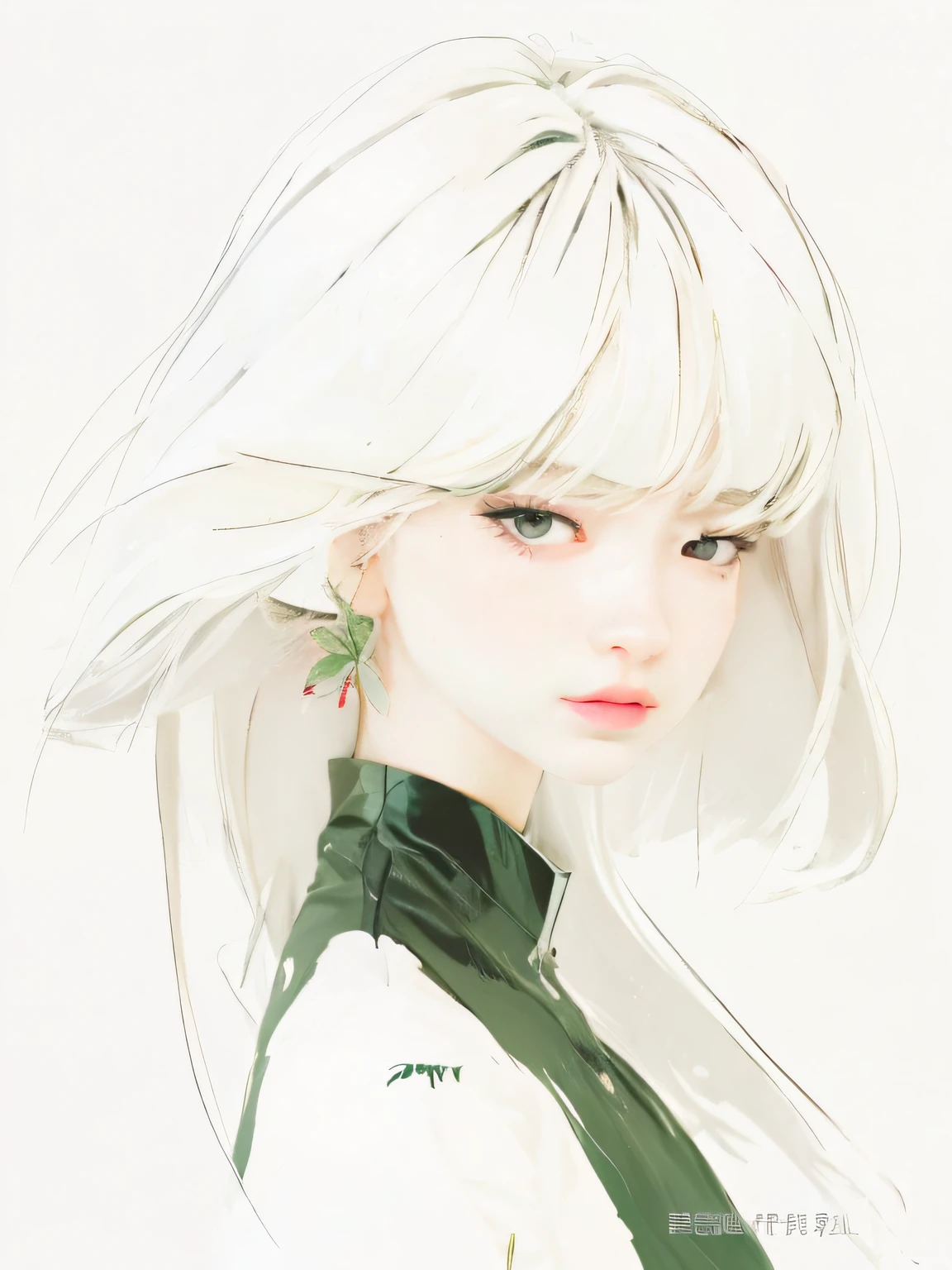 a painting of a woman with flowers in her hair, a beautiful anime portrait, s girl, Black color hair,Chinese-style clothing, Anime style portrait,
