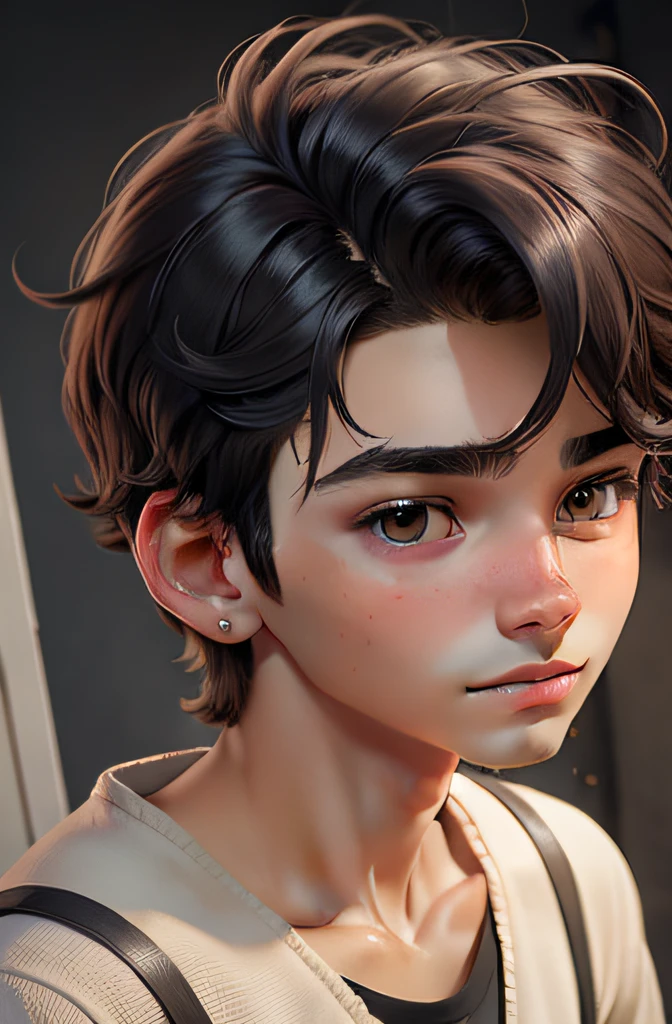 boy, 18 anos, feliz, extremamente detalhado, melhor qualidade, 4k, Simple and natural composition, realista, cartoon