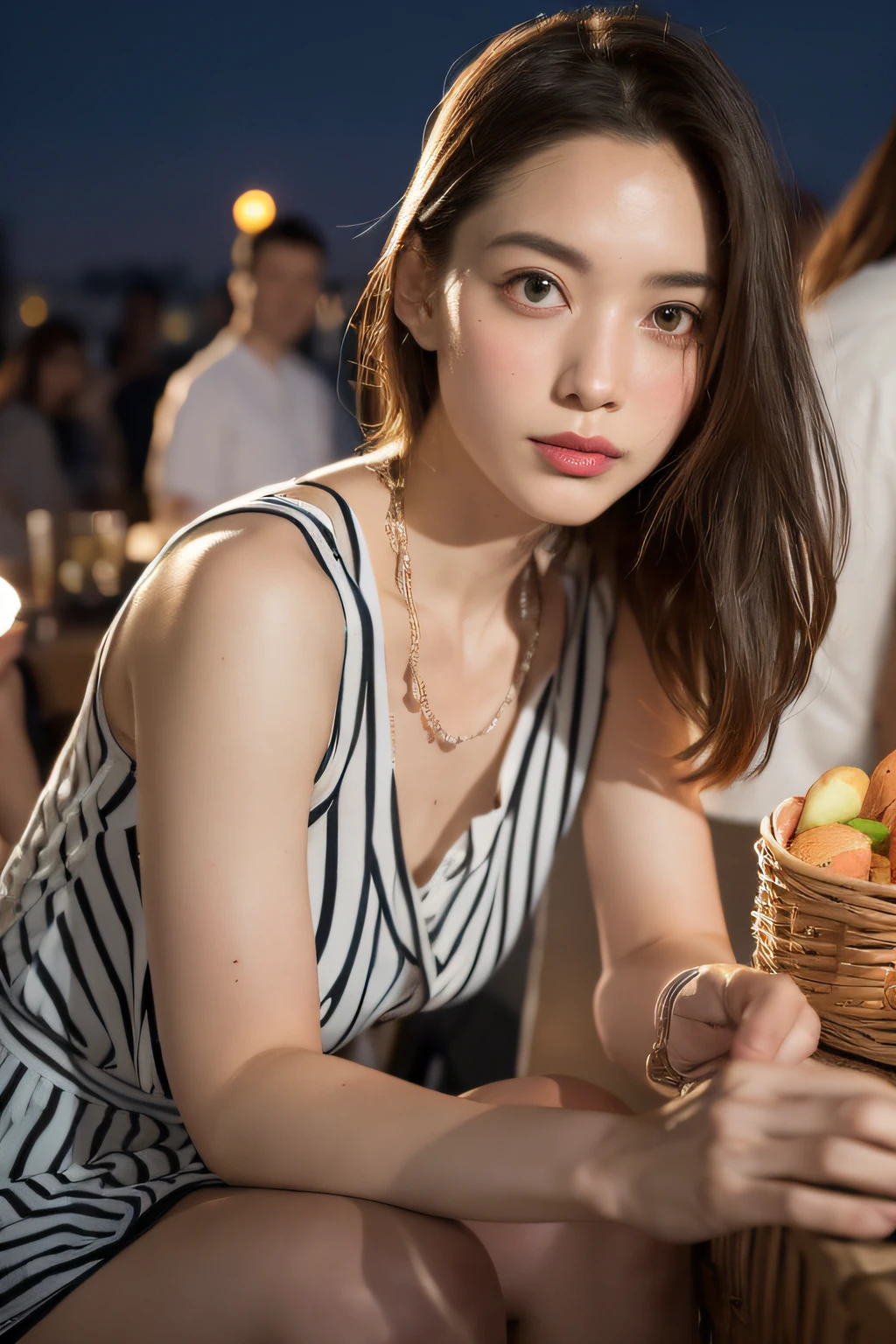 (8K、top-quality、masutepiece、超A high resolution:1.2) (Paul Rubens and Rebecca Guay's style:1.1) (Summer Night Festivities:1.4) Photos of beautiful Japan women