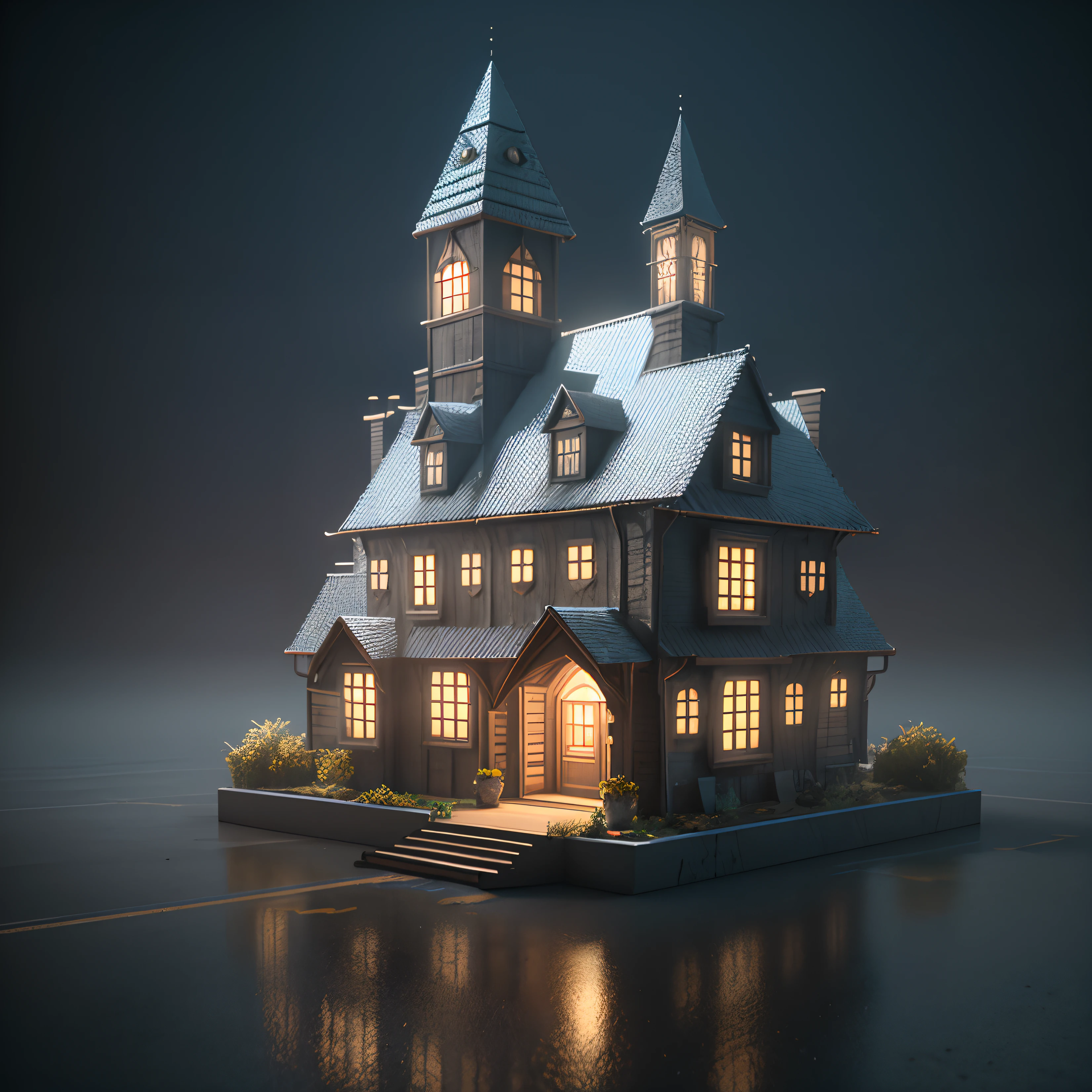isometric perspective,white background,3D Render,realistic style,Magic Wizards house,Vray rendering,Art station, High quality, ultra-high definition details,concept design,monomer building,cinematic light, very high definition, high details, 8k, hyper realistic, high detail, Cinematic, 35mm lens, f/ 1. 8, global illumination,realistic lighting,Unreal Engine rendering,Substance 3D, Octane rendering,(hdr:1.3)
