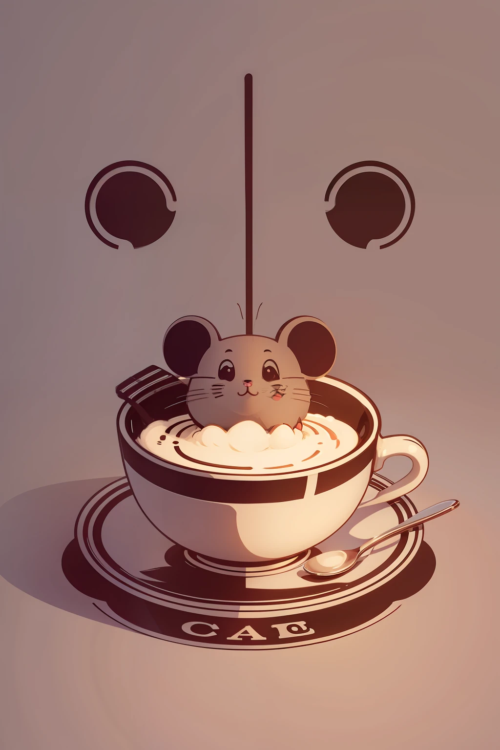 mouse cafe, logo, vector, line art, design, inspiration, straight, symmetry