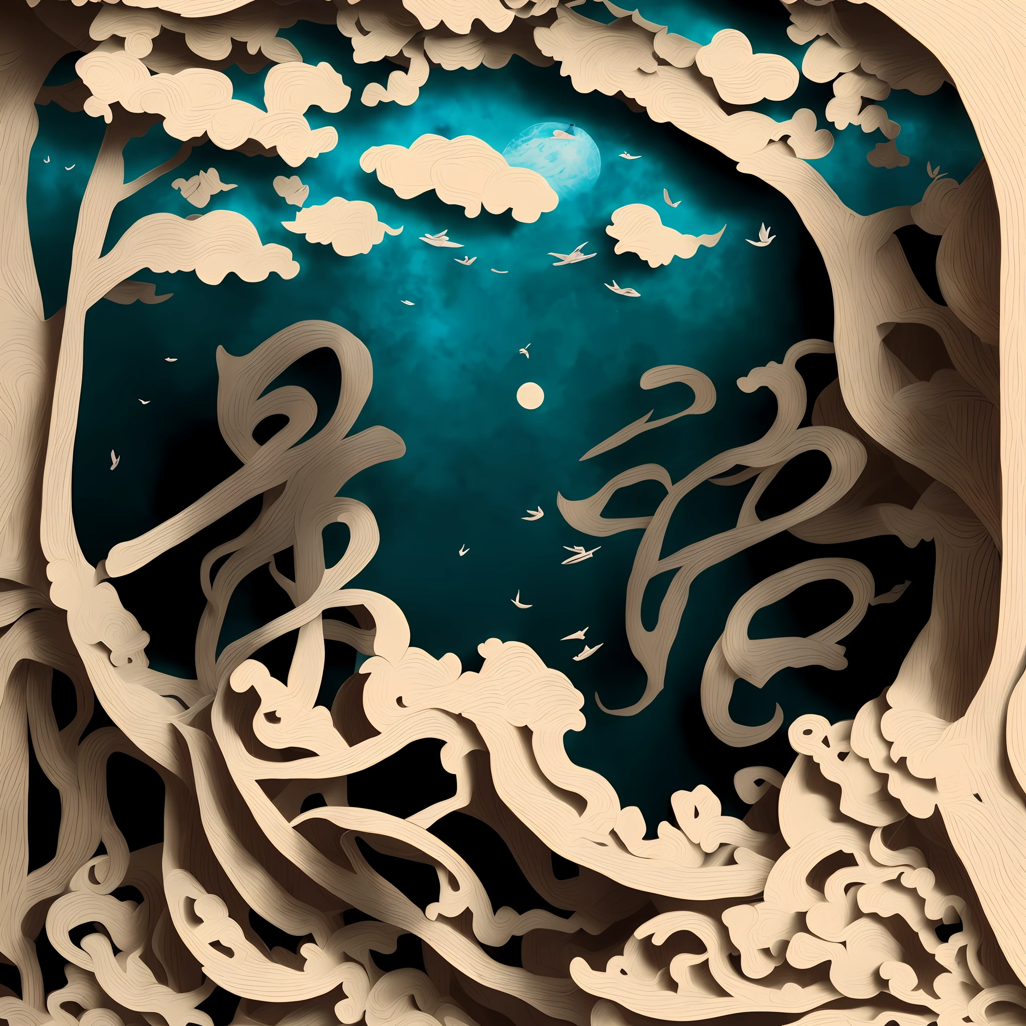 mdjrny-pprct, Chinese architecture, gardens, landscapes, sea of clouds, (high detail: 1.2)