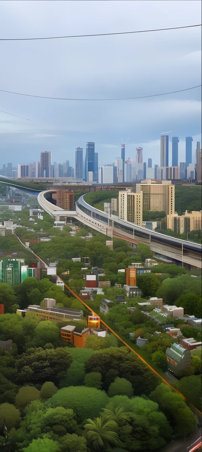PANORAMIC scenery, drone view, ELITE PROFESSIONAL ARCHITECTURAL RENDERING, PROJECT PRESENTATION, TRENDY CYBER HIGH-RISE BUILDING, 120-STOREY SUPER-STRUCTURE, CYBER DESIGN, ZAHA HADID SYTLE , LOCATE AT CENTER OF TOKYO, TOKYO SKYTREE TOWER AT BACKGROUND, well WEATHER, SUNNY DAY, sky, clouds (LED Vision), Imaginary City, (Near Future) (People Gathering), Signboard, Cyber, AI, View from the Ground, Night Scene, Bright Colors, Disciplined Buildings, Light Shot Towards the Sky from Each LED Vision, (Network Network), Global --auto --s2