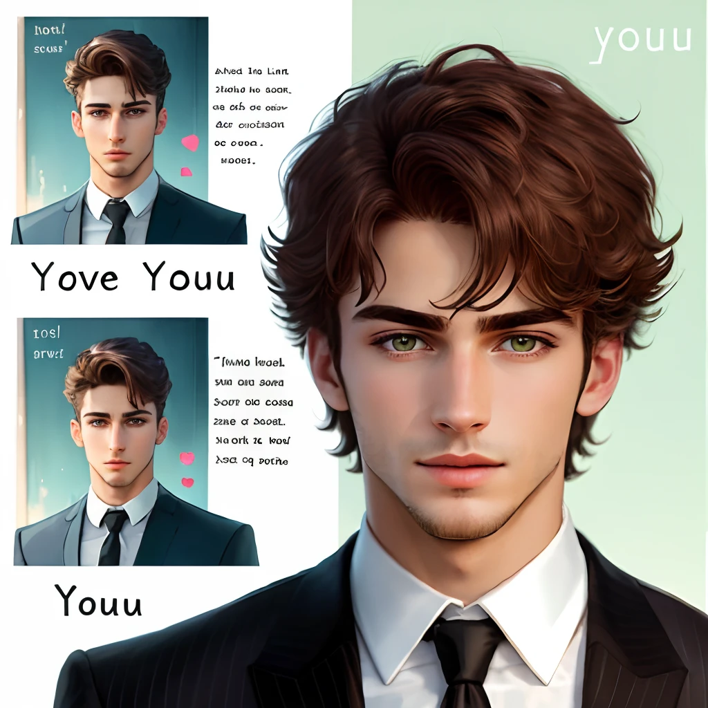 Pictures with text,The text says I love you,The picture is of a little handsome guy