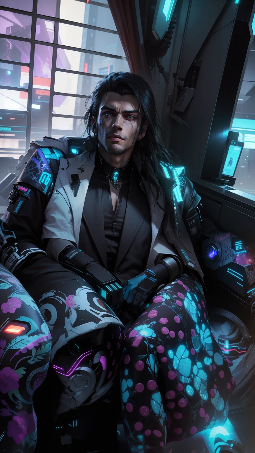 Change background cyberpunk handsome , realistic face, 8k, ultra realistic