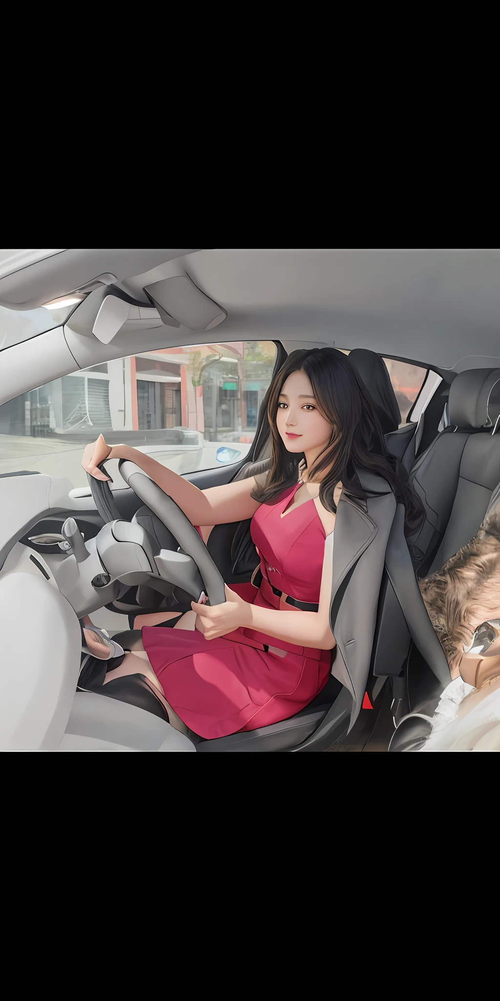 best quality, masterpiece, 1girl, Beautiful face, (photo realistic:1.3), rim lighting, (high detailed skin:1.2), 8k uhd, dslr, high quality, high resolution, 4k, 8k, Bokeh, absurdres, best ratio four finger and one thumb, (realistic:1.3), cute 1girl, wearing black formal blazer, medium breasts, short skirt,