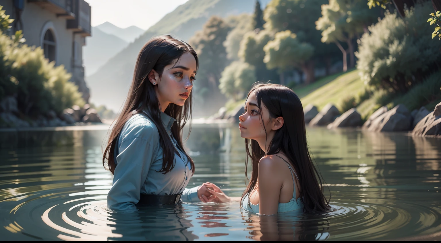 Sofia and Finley spent hours talking about imaginary adventures, compartilhando segredos e rindo juntos. Ela contava a ele sobre os livros que lia e os sonhos que tinha, as Finley glided smoothly through the water, listening to every word carefully.