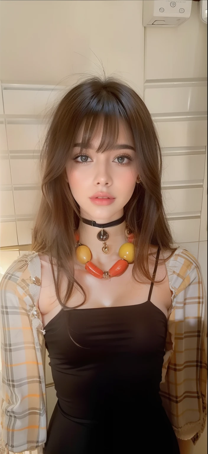 Cabelo castanho, olhos castanhos