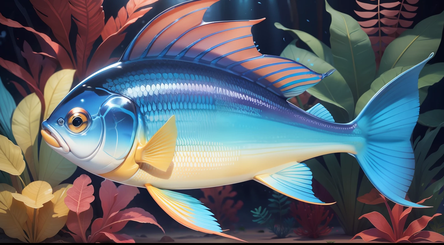 um peixe colorido e brilhante chamado Finley.