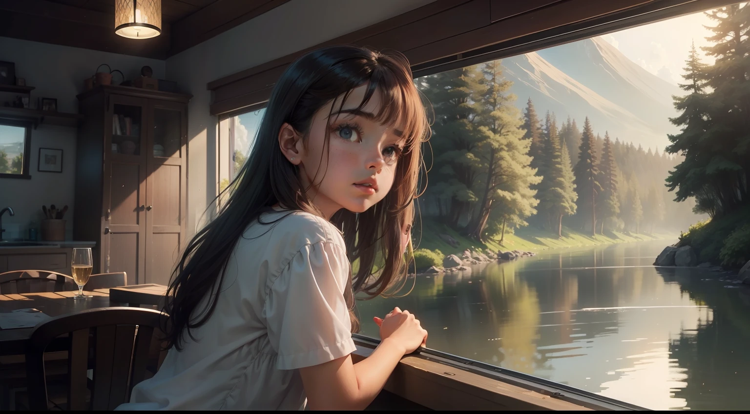 One day Sofia woke up with a different feeling. She looked around, but Finley was nowhere to be seen. Worried, she approached the river, but no sign of her fish friend. It was then that she remembered something special: Finley only appeared in her dreams