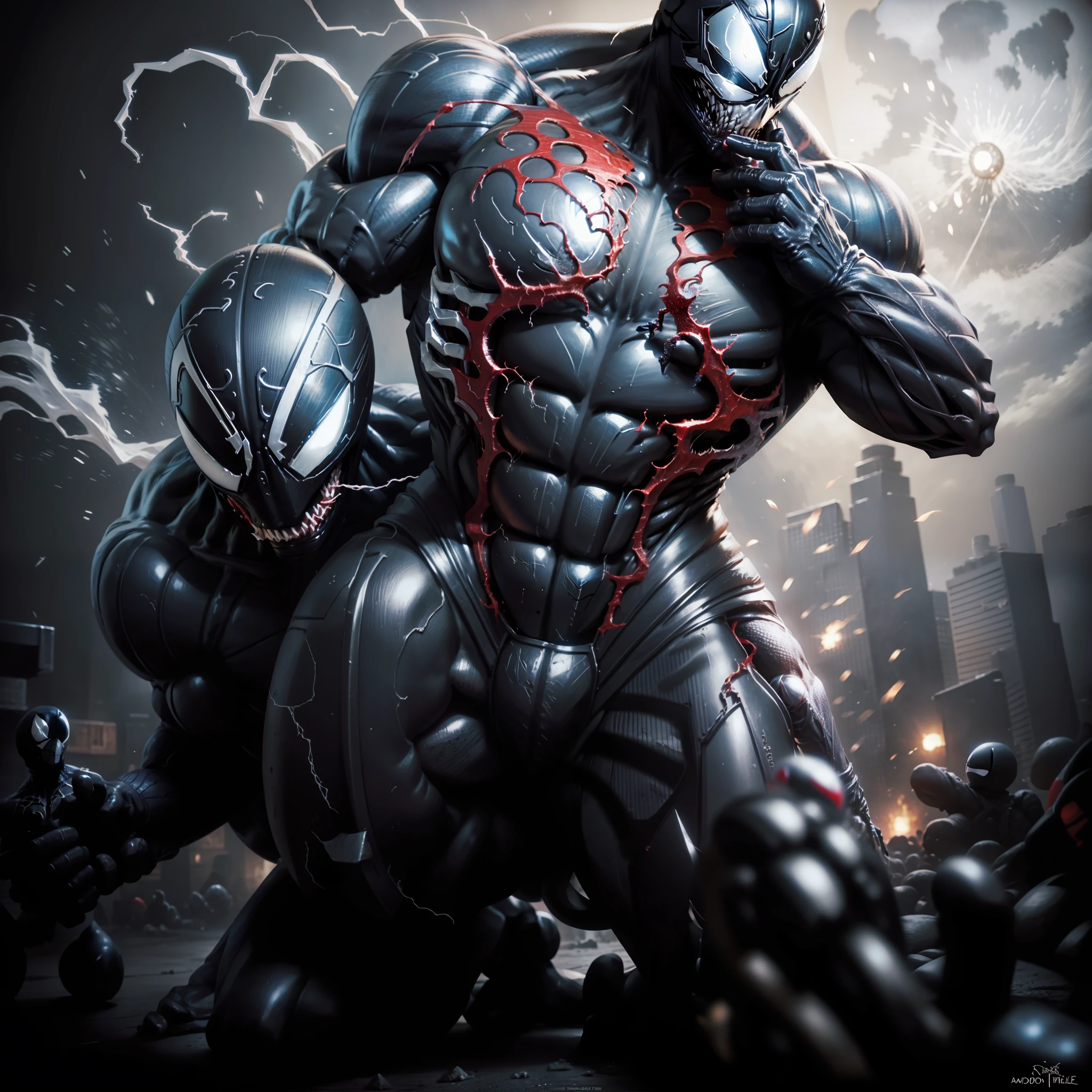 moon knight taken over by carnage (marvel), red symbiote