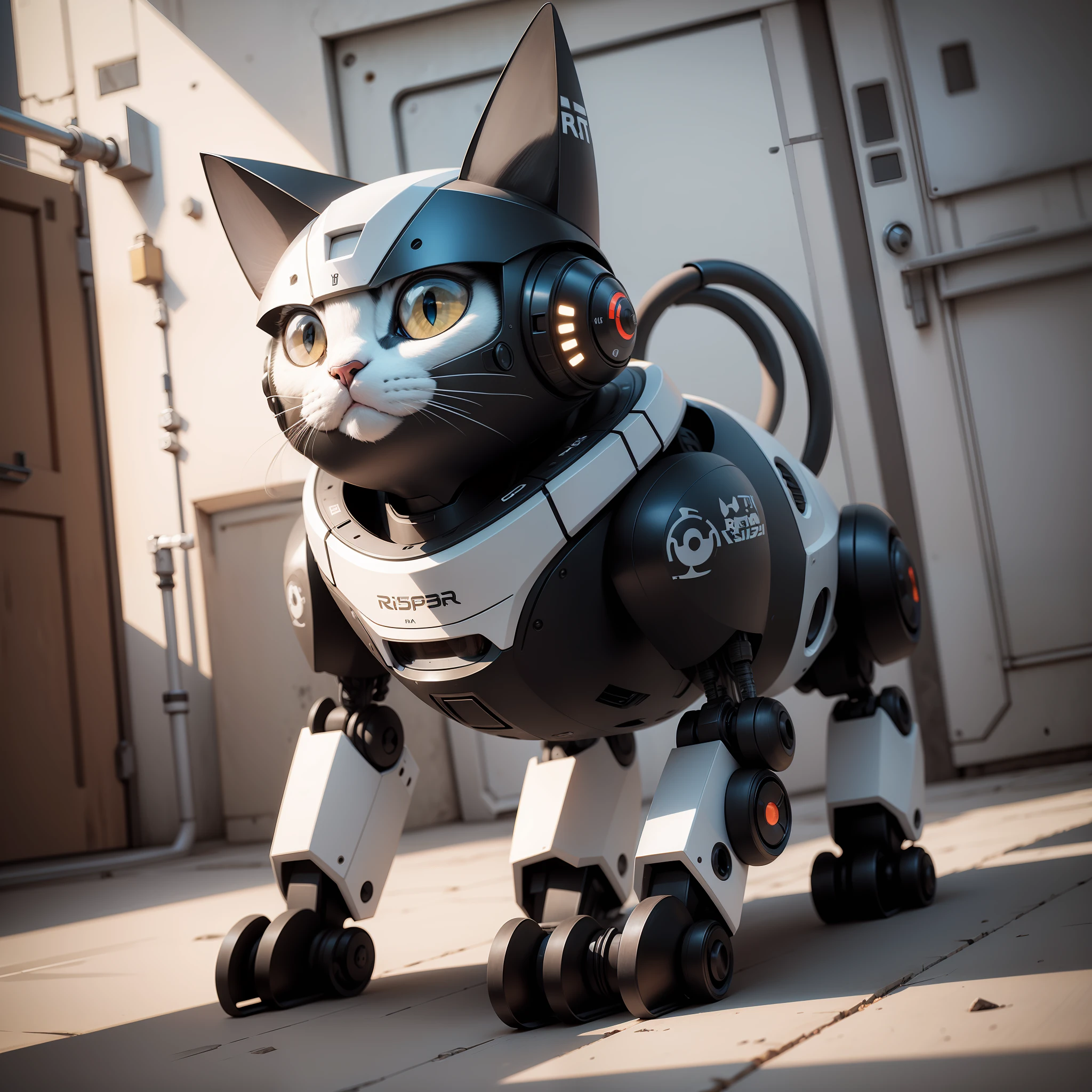 robotic cat, Hiper realista, robotical, super realista, model sheet