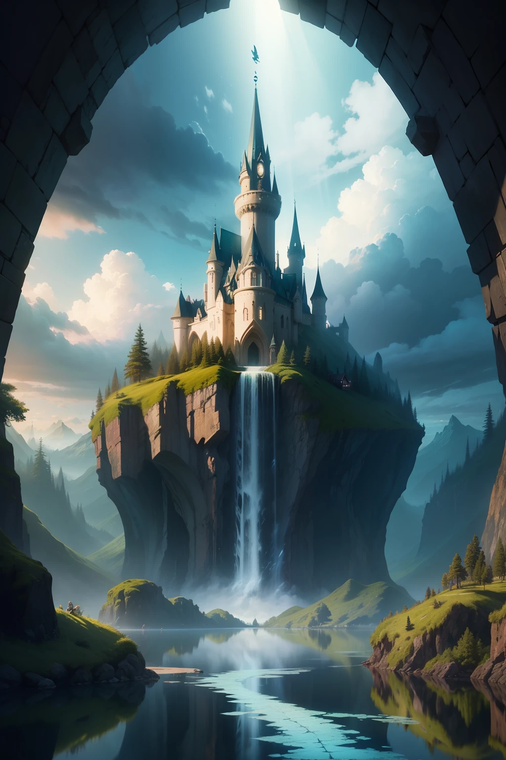 Enchanted Landscapes": A style that features landscapes, but with optical illusions added to the sky, water, and terrain to create an enchanted, fairy-tale look. Adjectives: enchanted, fairy-tale, dreamy.