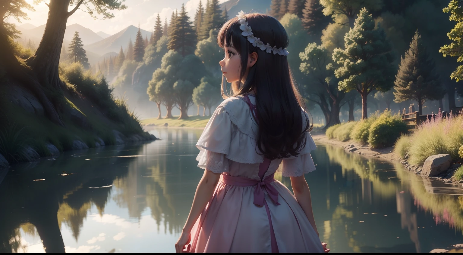 Finally, one day, Sofia made a choice. She knew her magical dream world was amazing, but she also realized how much she valued her daily life, her family, her little friends and playing by the river. She decided it was time to say goodbye to the magic mirror and embrace all the beauties that real life had to offer.