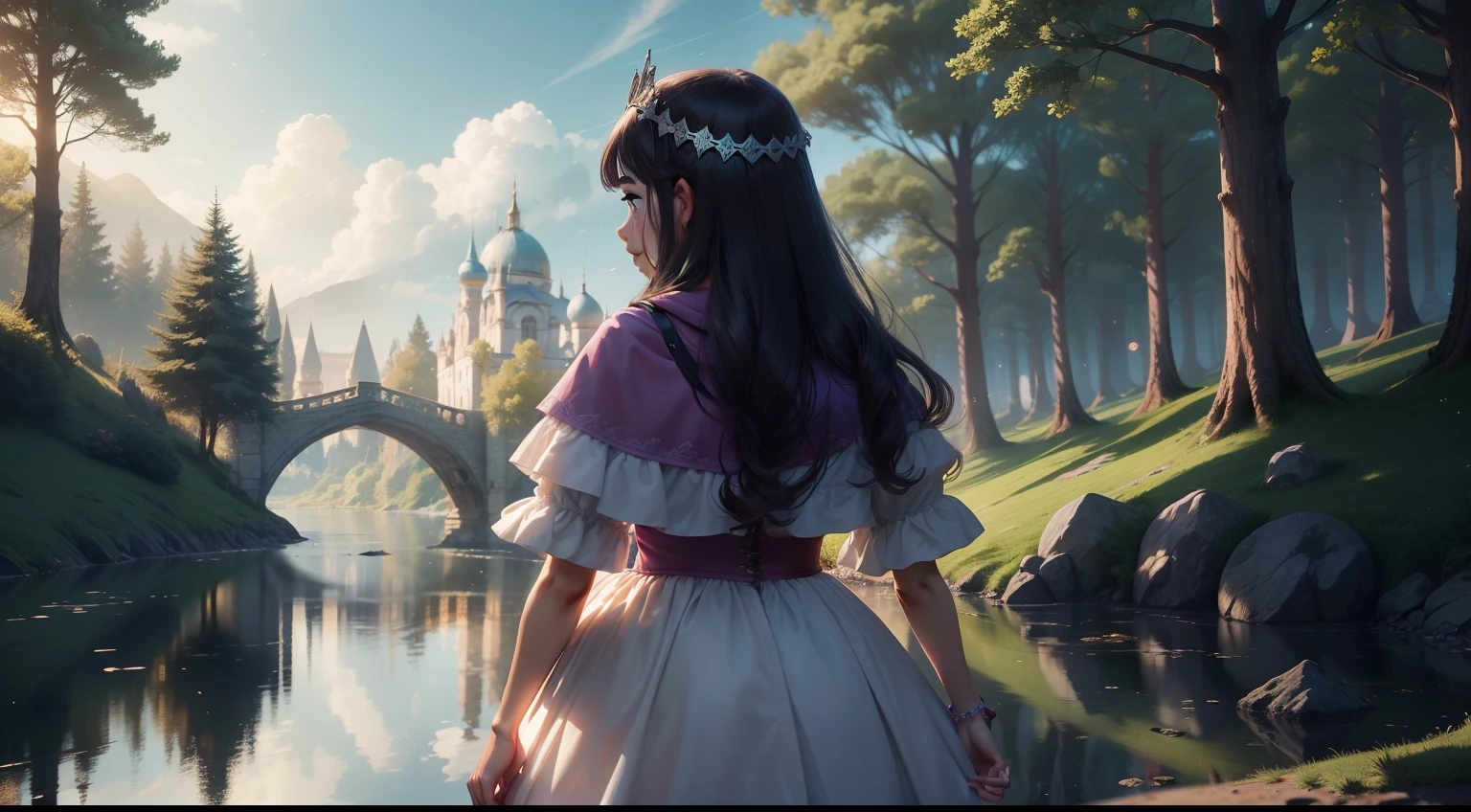 Finally, one day, Sofia made a choice. She knew her magical dream world was amazing, but she also realized how much she valued her daily life, her family, her little friends and playing by the river. She decided it was time to say goodbye to the magic mirror and embrace all the beauties that real life had to offer.