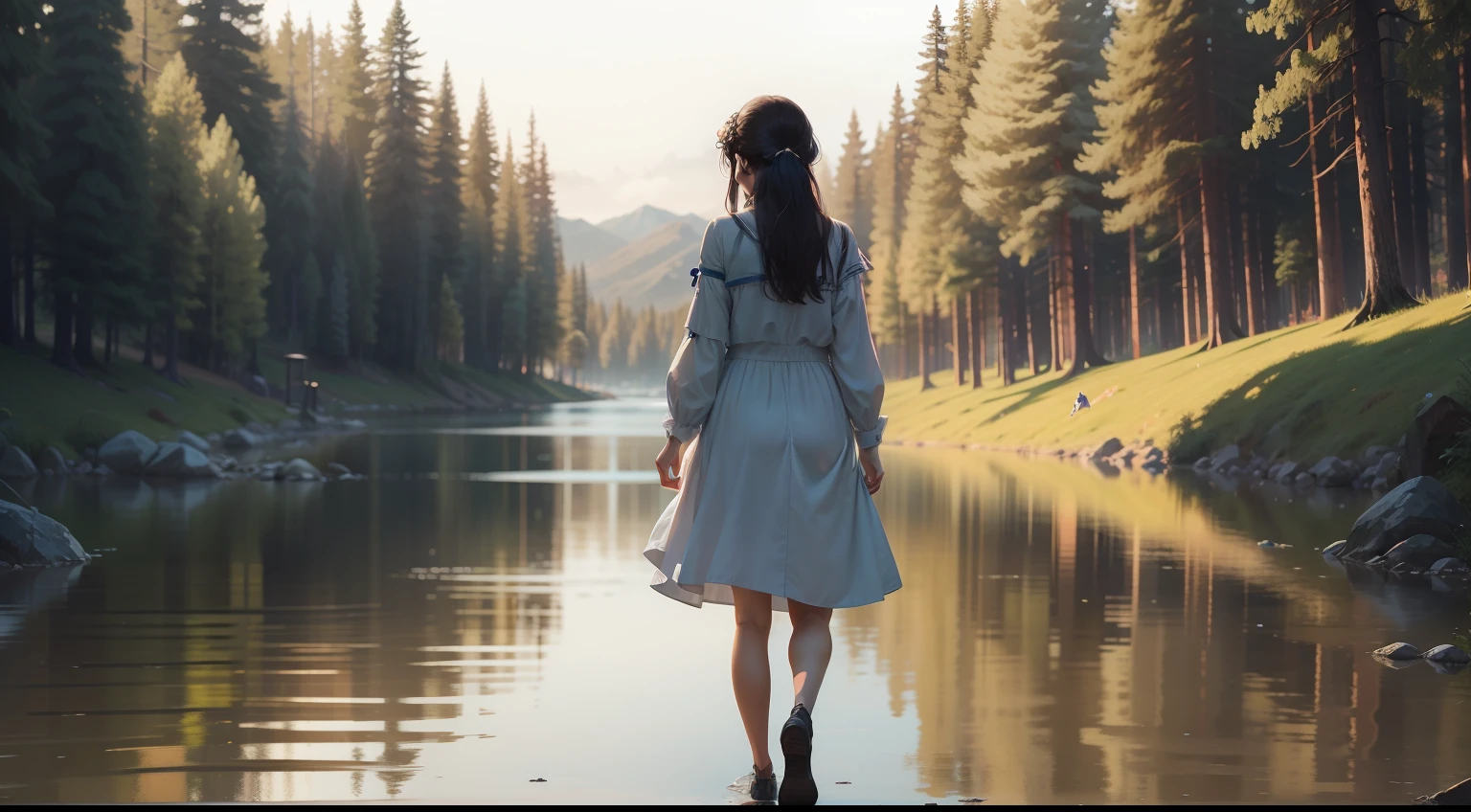 With one last look in the mirror, Sofia walked back to the riverside. She looked at the gently flowing water and felt a rush of gratitude for all the adventures she had lived in her dreams. She knew that her fish friend, Finley, would still live on in her memory and heart, and she would always miss him. As she looked at the horizon, Sofia smiled, knowing that her journey would continue, full of wonderful dreams and realities.