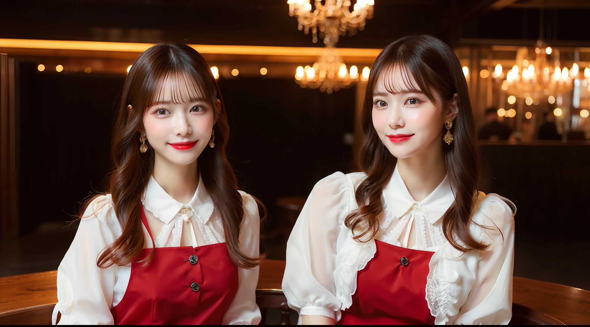 In a gorgeous atmosphere、Hostess in Western dress