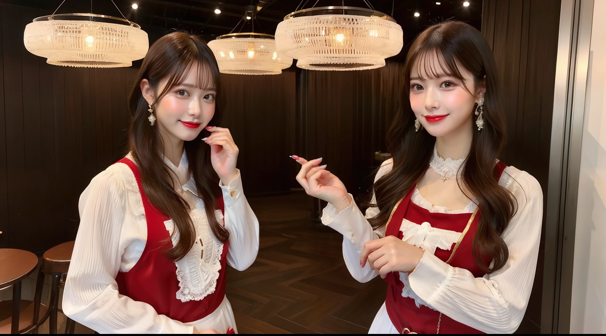 In a gorgeous atmosphere、Hostess in Western dress