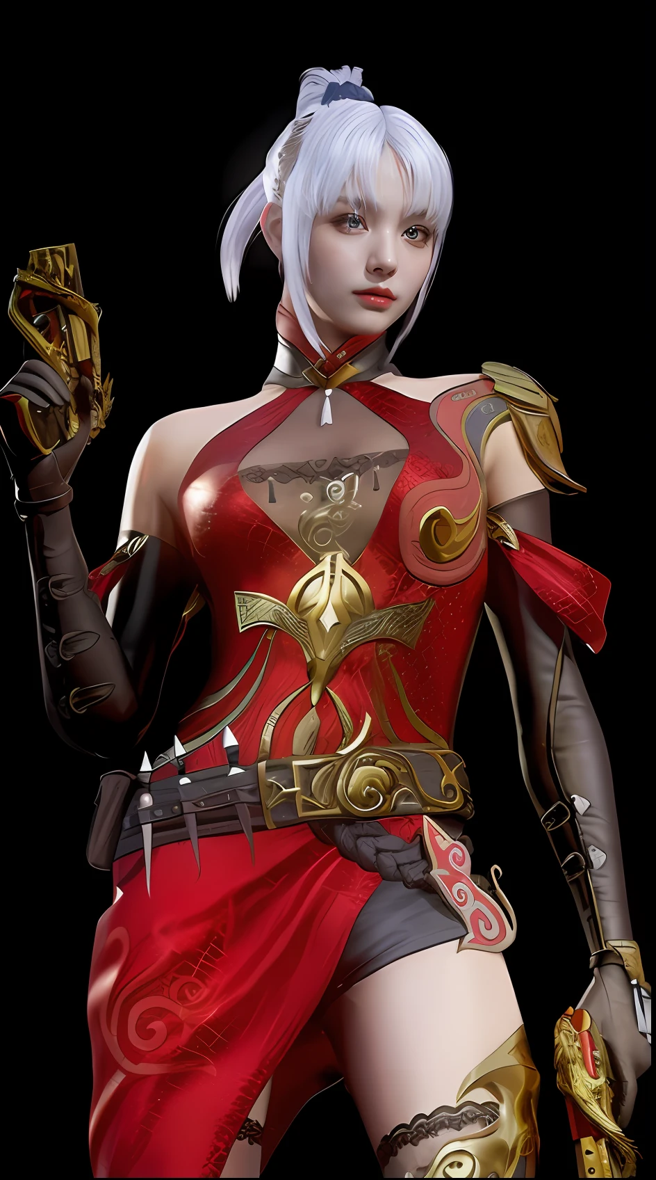 ((best qualtiy,8K,tmasterpiece:1.3))),Clear focus:1.2,(layer cut,The large:1.2),Beautiful Women in Perfect Figure:1.4,Slender abs:1.2,Moist body:1.5,Highly Detailed Face and Skin Textur,Detailed eyes,二重まぶた,long whitr hair,(beautidful eyes:1.3),(Smiling face:1.3),(Both eyes are the same size:1.4),(Smile lips:1.3)