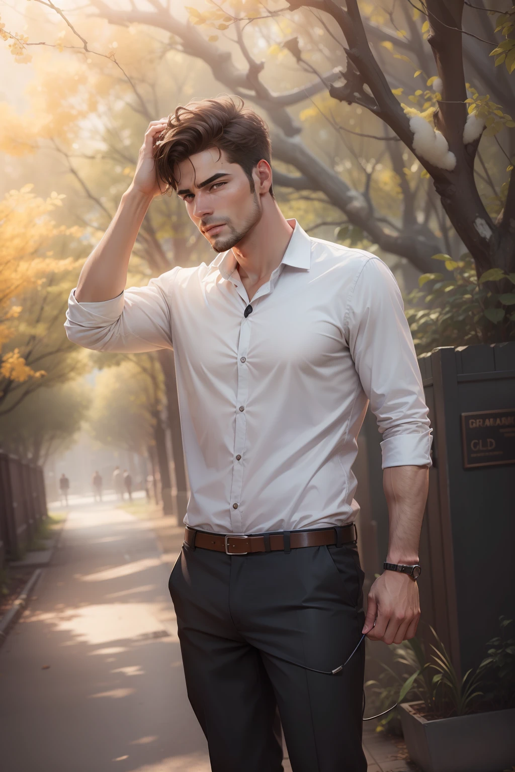 Change background, smart , handsome, realistic face,hd , 8k