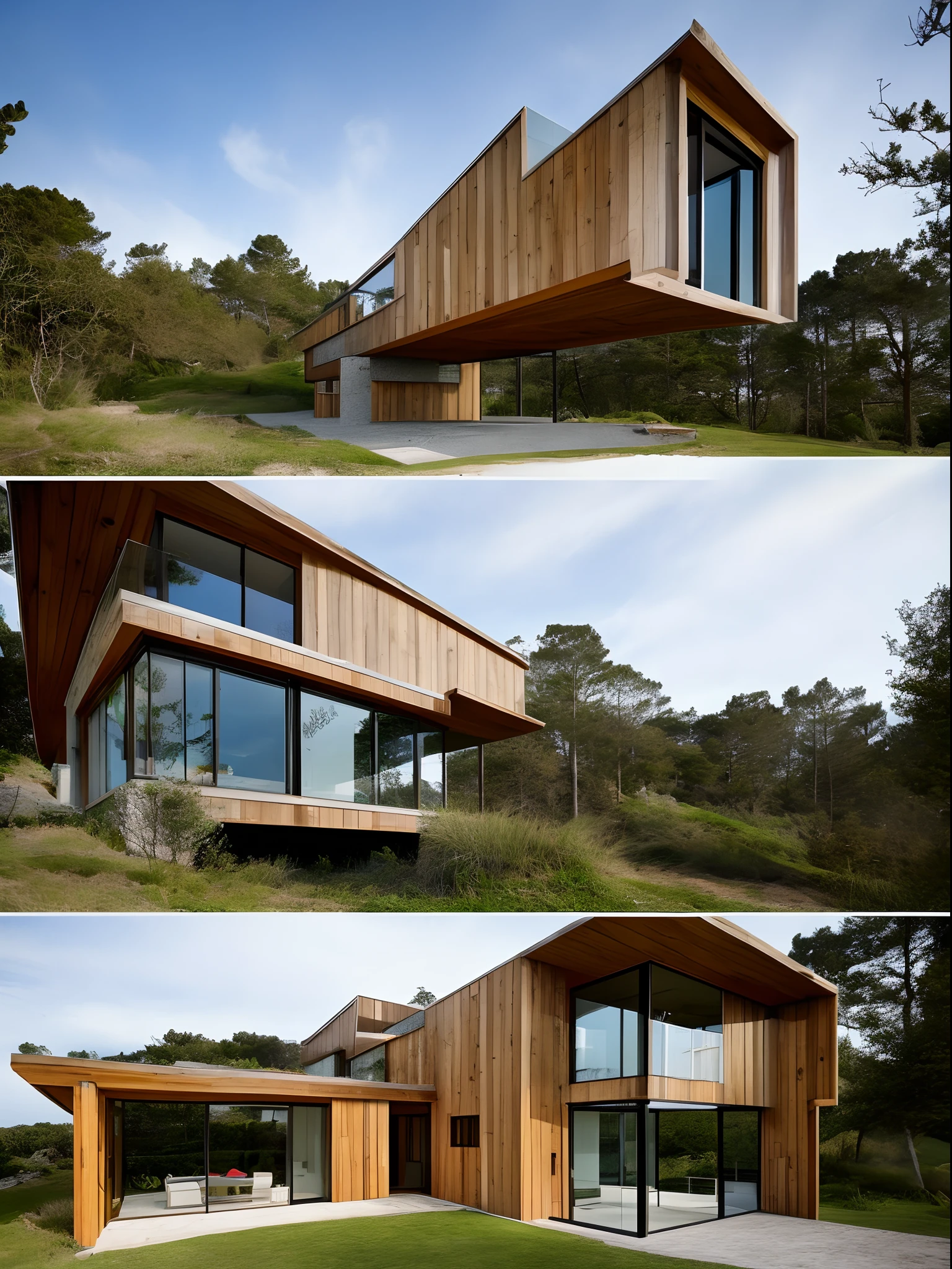 Casa na Comporta, Portugal. A cobertura deve ser inclinada. You must have a patio with a balcony.
Reinforced concrete and wood walls
