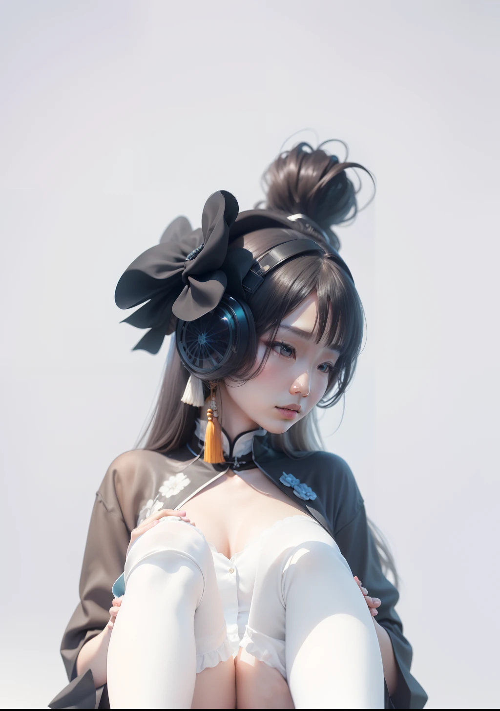 混合 4,20d, solo, long_hair, shirt, dress, high_heels,full_body, look_at_viewer, (8k, RAW photo, best quality, mastery:1.2), (realistic, photo-realistic:1.37), professional lighting, photon mapping, radiosity, 物理基于渲染,