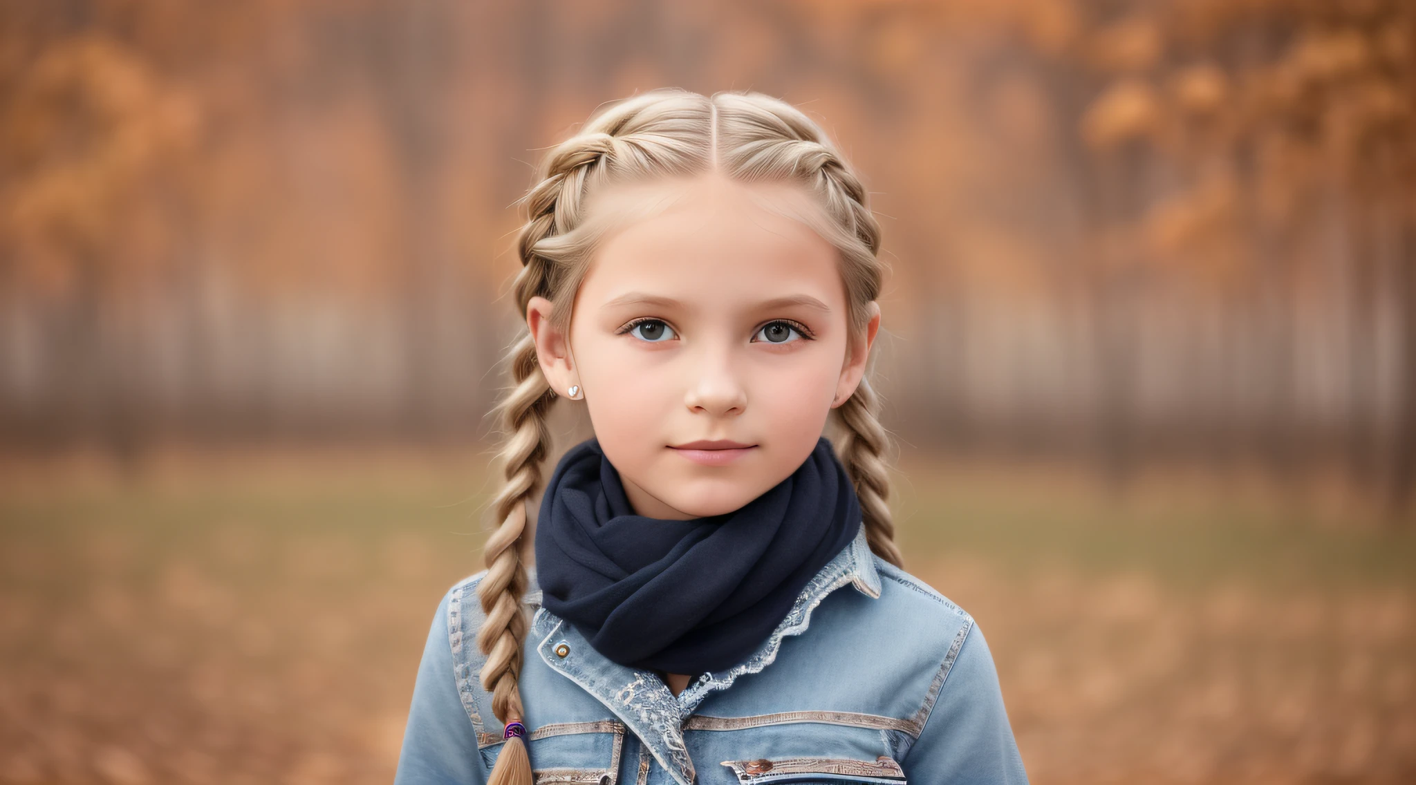 girl CHILD , Russian blonde in braids, ESFIHA HABIBS