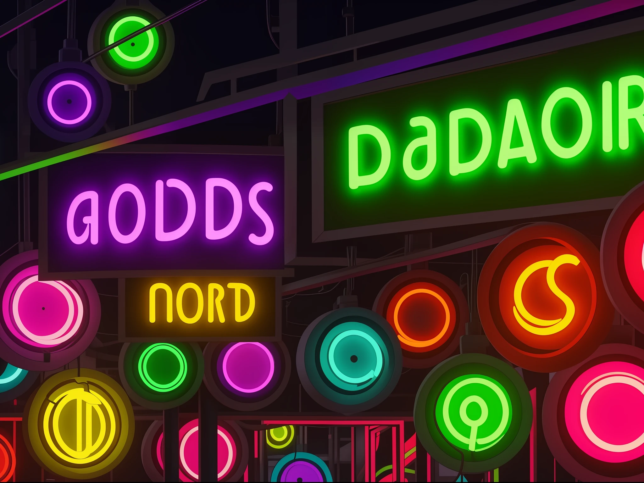 PODCAST COMEDIA COLORES MORADOS VERDES GLOW NEON DE FONDO