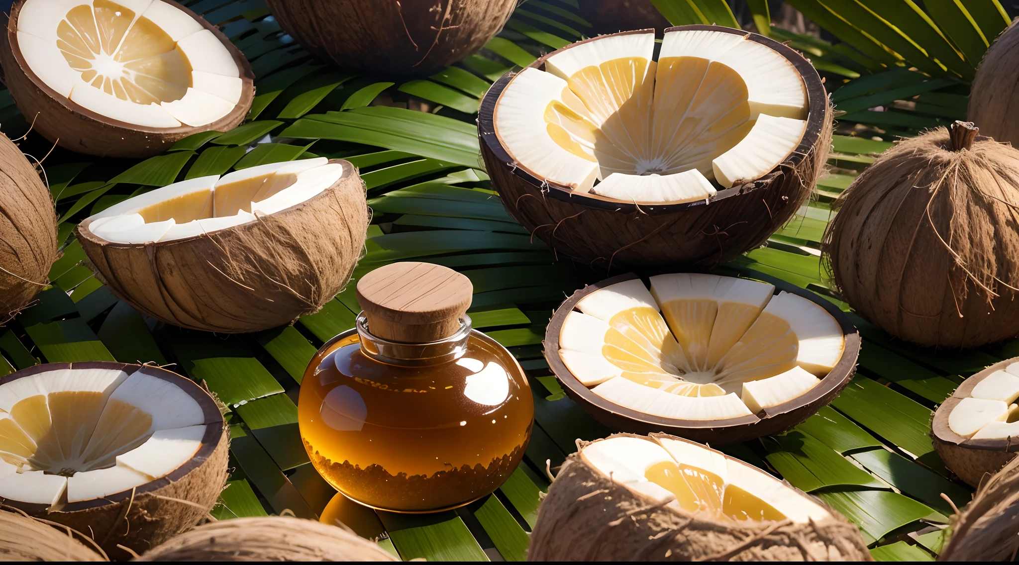 Frutos de coco, Cocos, fruta coco, coconut oil, espadas, naturais, Natureza, Natureza, Linda, renderizado, fotorrealista, UltraHD, 4k, texturasdetalhadas, sombras detalhadas, cores detalhadas, por do sol, sol se pondo, Sunset, Natureza Linda, fundo preto, por do sol, contraste detalhado, contraste realista, alta resolução, cores detalhadas,