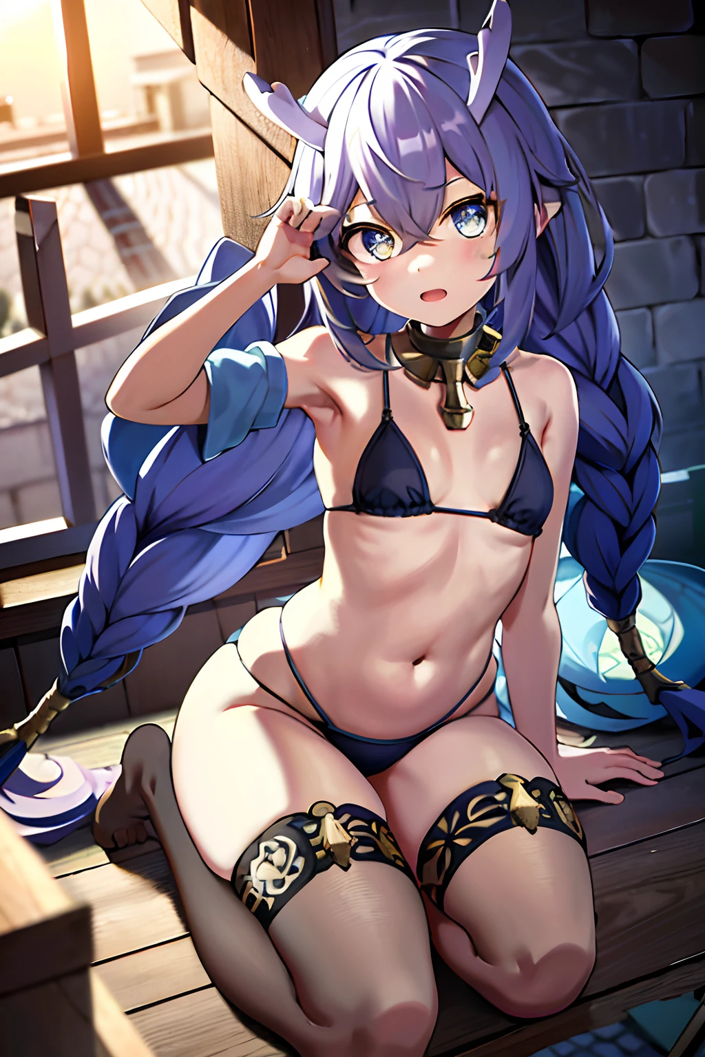 1girll,tmasterpiece,8K,Half realistic,4K,RTX,Shaders,inside of prison,Girl in handcuffs,Both arms were hoisted by chains,Incarcerated teenage girls,brilliant texture work,White bikini swimsuit,kneeling to sitting on the ground,Stroke the girl's belly,Poke the girl's navel with your hand,fearful expression,A shy expression
break (Masterpiece:1.2), Best quality, high resolution, Unity 8k wallpaper, (illustration:0.8), (Beautiful detailed eyes:1.6), Extremely detailed face, Perfect lighting, Extremely detailed CG, (Perfect hands, Perfect anatomy),