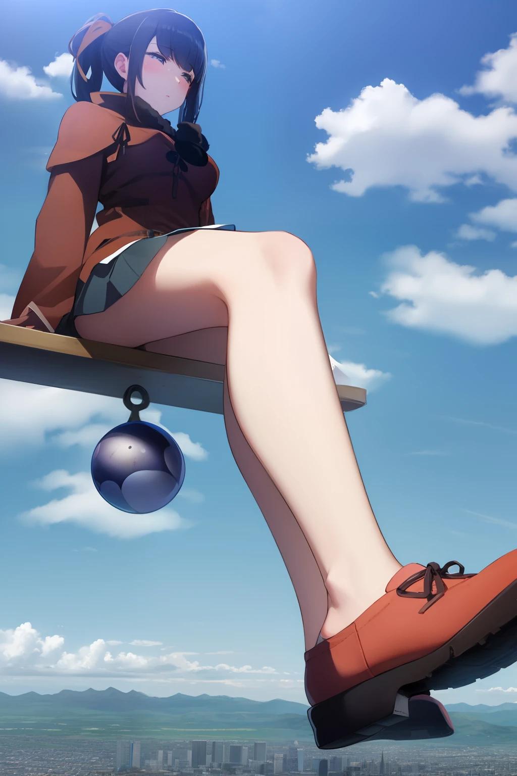 clouds, gtscity, cityscape, mountain ranges, ball of foot