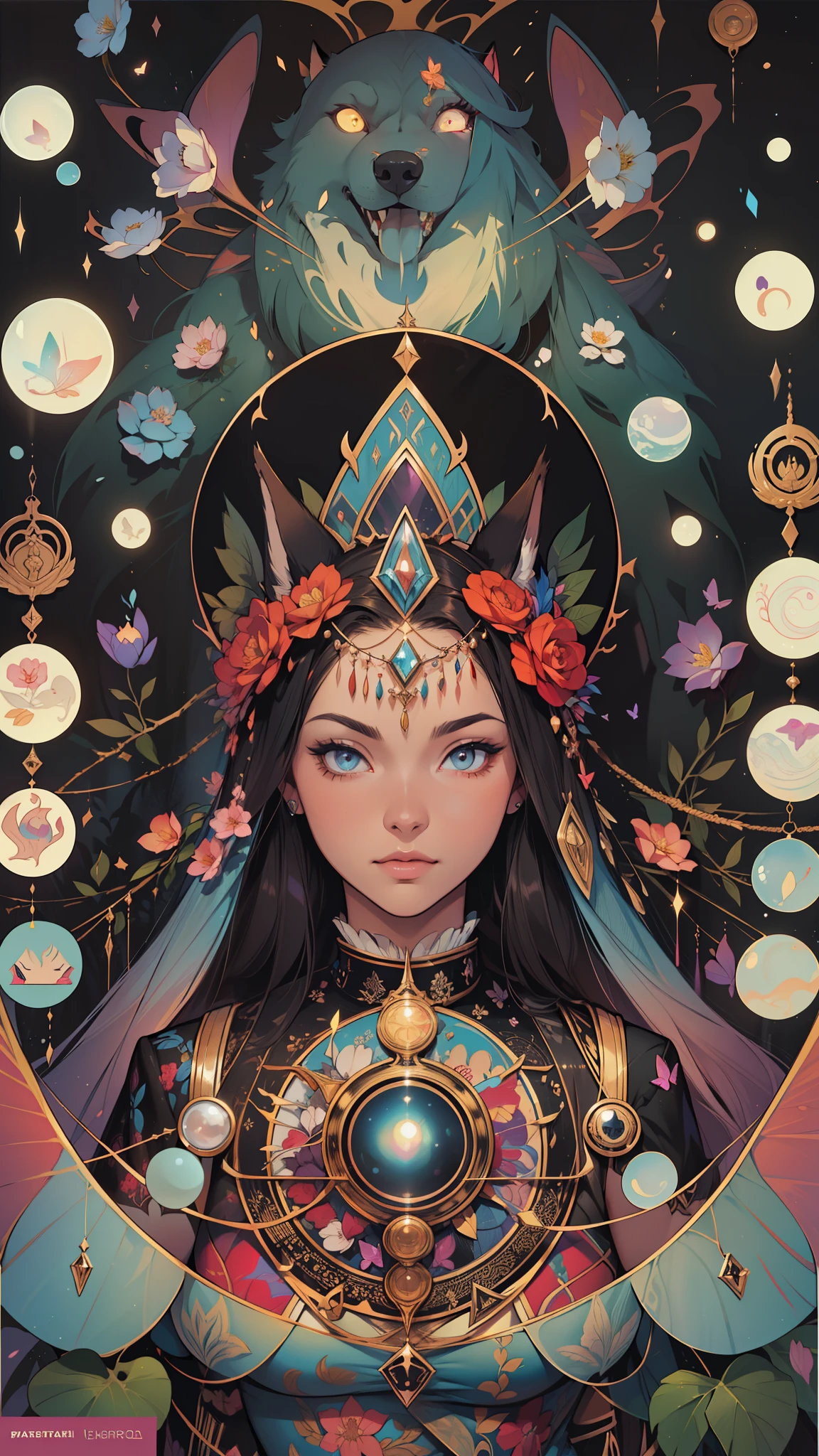 in the woods, lock, the trees, approaching perfection,dynamic,Highly detailed,digital ,mother-of-pearl foil,stylish,Fantastic,colorful neon, s face, waist-high, portraite of a, up close, near, a gorgeous, aura, Glow, Multi-colored bright spectrum, In a chic,  mixed-language_SMS, (beautiful and clear background:1.2),, fantastic paintings , high detailed eyes,  Gorgeous hair, Loving. Love. ultra detail hair, Best Quality, hiquality, hight resolution, detail enhancement, ((most beautiful image in the world)), Masterpiece, Best Quality, High Quality Detail Enhancement, ((most beautiful image ), Shiny hair, Ultra chic, Topless, naked body, curvy chic body, Stampa Flores, art by stjepan sejic, art by j scott campbell, Artist Guillem March, art by citemer liu, 4k, hight resolution, comic book character, comic, high quality detailed,   style of ::2.0 comix illustration style,tatoon style, hiquality, hight resolution, detail enhancement, 8K, HD, Best Quality, hiquality, hight resolution, detail enhancement, 8K, HDR, sharp-focus, Ultra Detailed, perfect  lighting, Curvy Body, Lush big breasts, Curvy big hips, Fantastic, Wolf, Cat's ears, sorceress, Magic, wings, butterfly