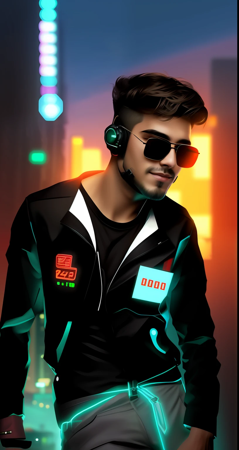 Change background cyberpunk handsome boy. realistic face. 8K. Ultra realistic