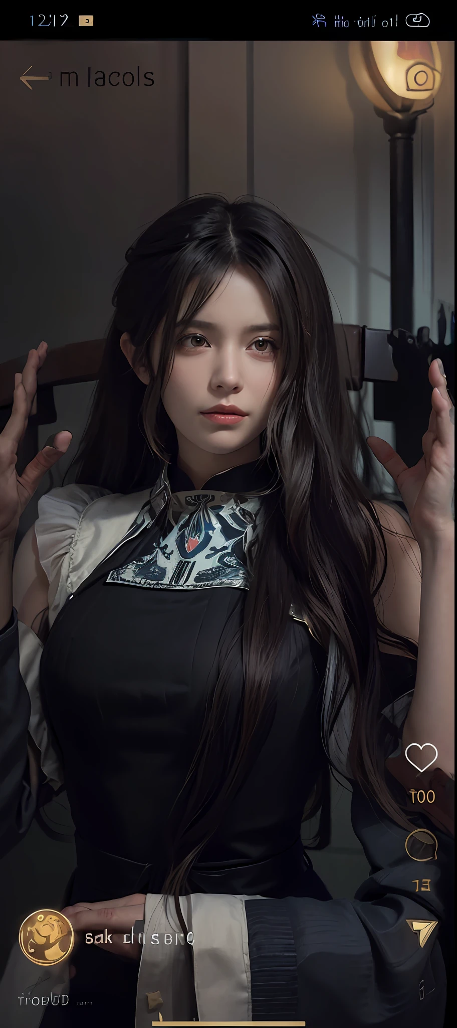 Hyperrealist portrait of female by david hockney and alphonse mucha,fantasy art, photo realistic, dynamic lighting, artstation, poster, volumetric lighting, very detailed faces, 4 k, award winning,, 1girl, in the dark, deep shadow, low key,cowboy shot,(official clothing:1.4) ,long hair,white hair,