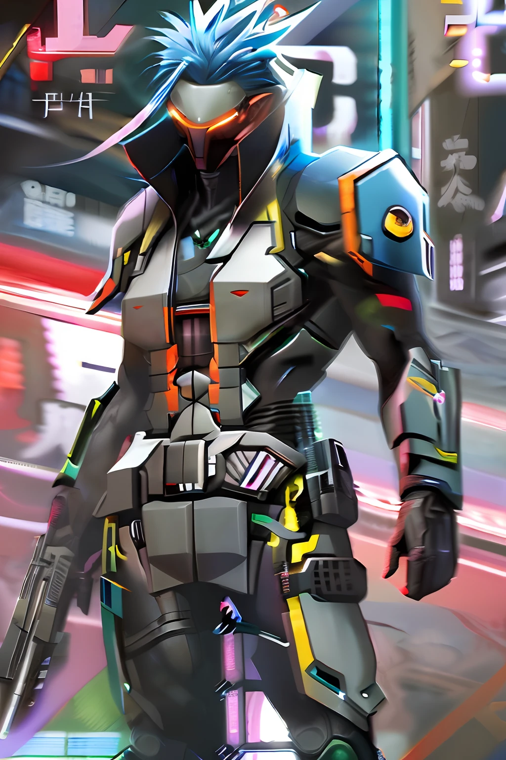 Cyber punk in ninja art