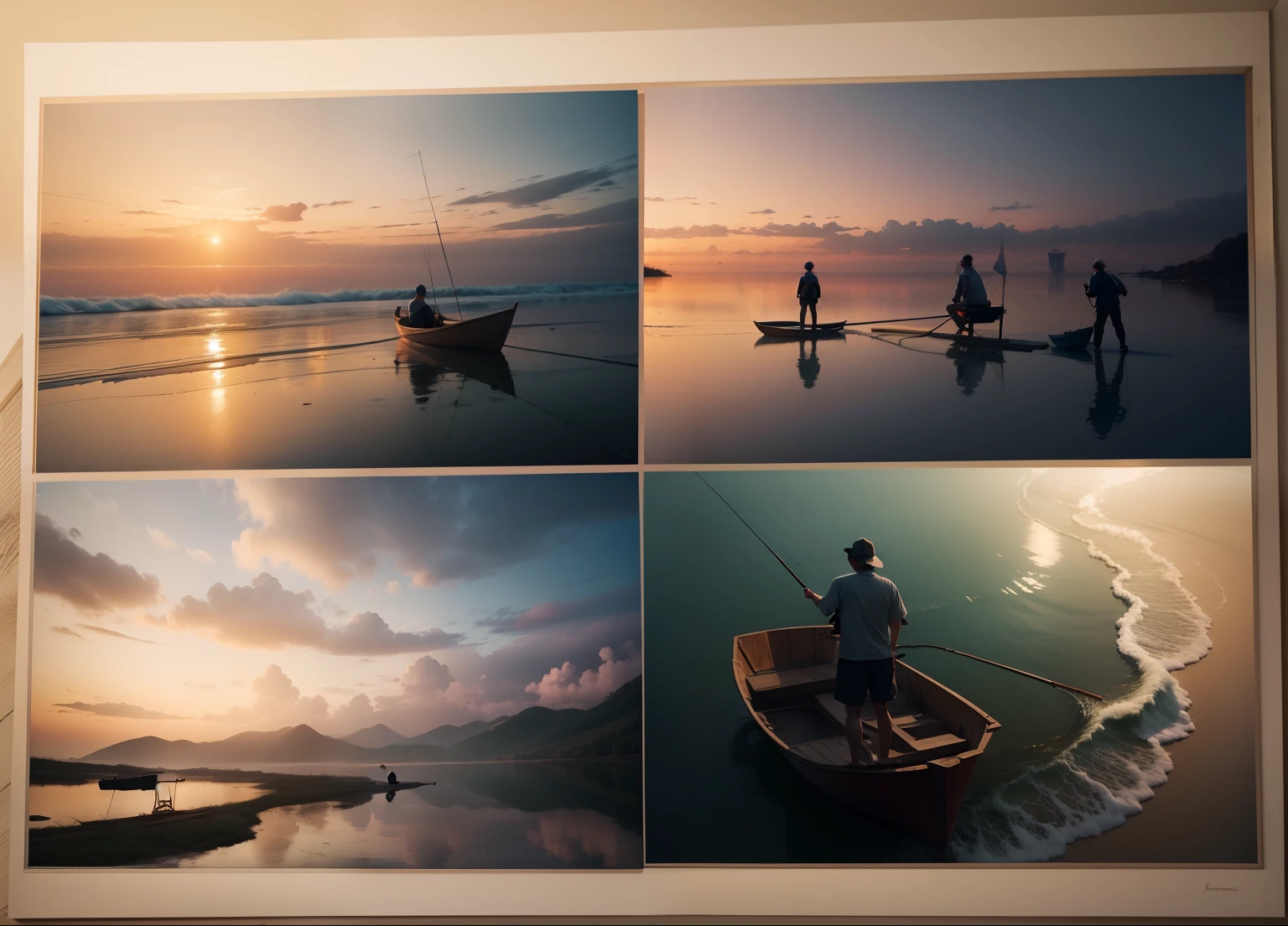 Meaningful conceptual fishermen picture