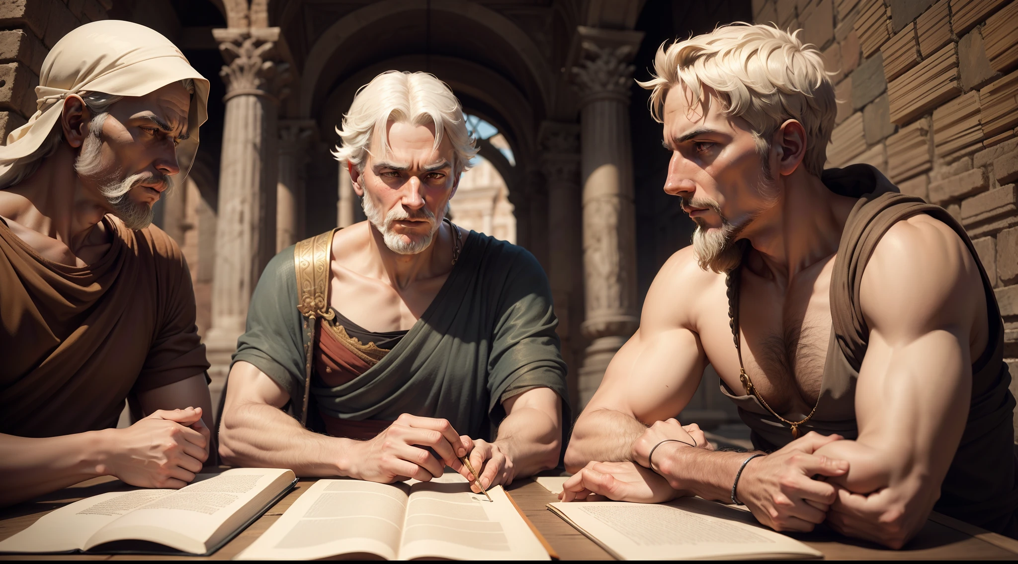 Epictetus teaching his students Stoic philosophy in ancient Rome