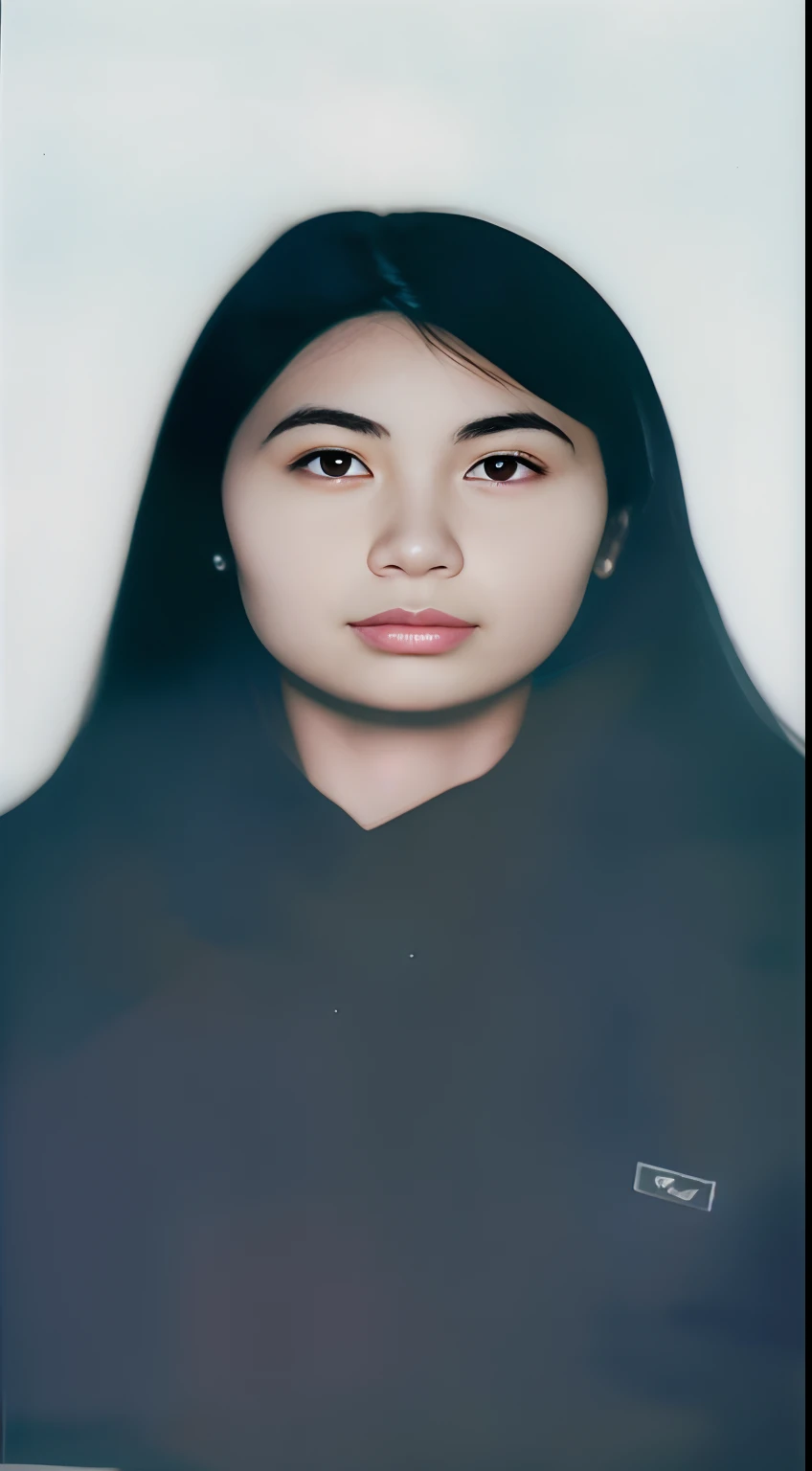 There was a woman wearing a black shirt and a black tie, cindy avelino, south east asian with round face, distorted photo, portait photo profile picture, 🤤 girl portrait, potrait, Photo portrait, portrait photo of an, passport photo, edited in photoshop, protrait, half portrait, photograph of a woman, with accurate face, photo of Girl