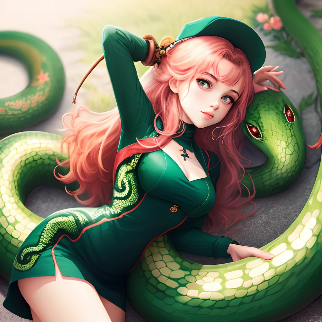 A two-dimensional girl,serpent